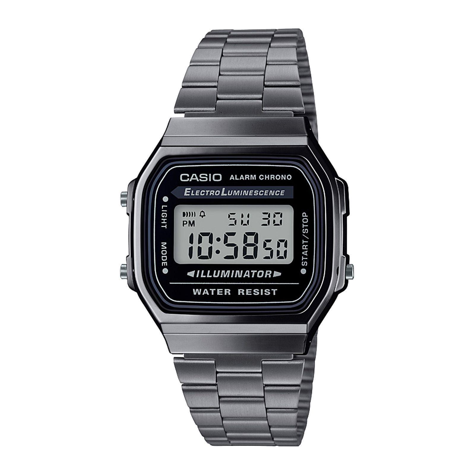 Reloj Casio A168WGG-1A A168WGG1A Vintage Unisex Digital Acero-0