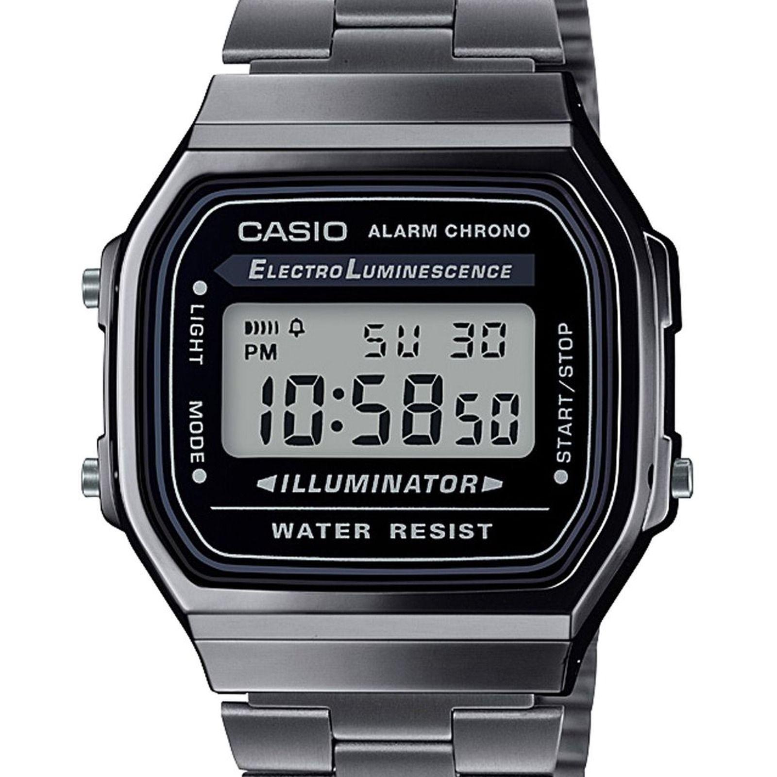 Reloj Casio A168WGG-1A A168WGG1A Vintage Unisex Digital Acero-1