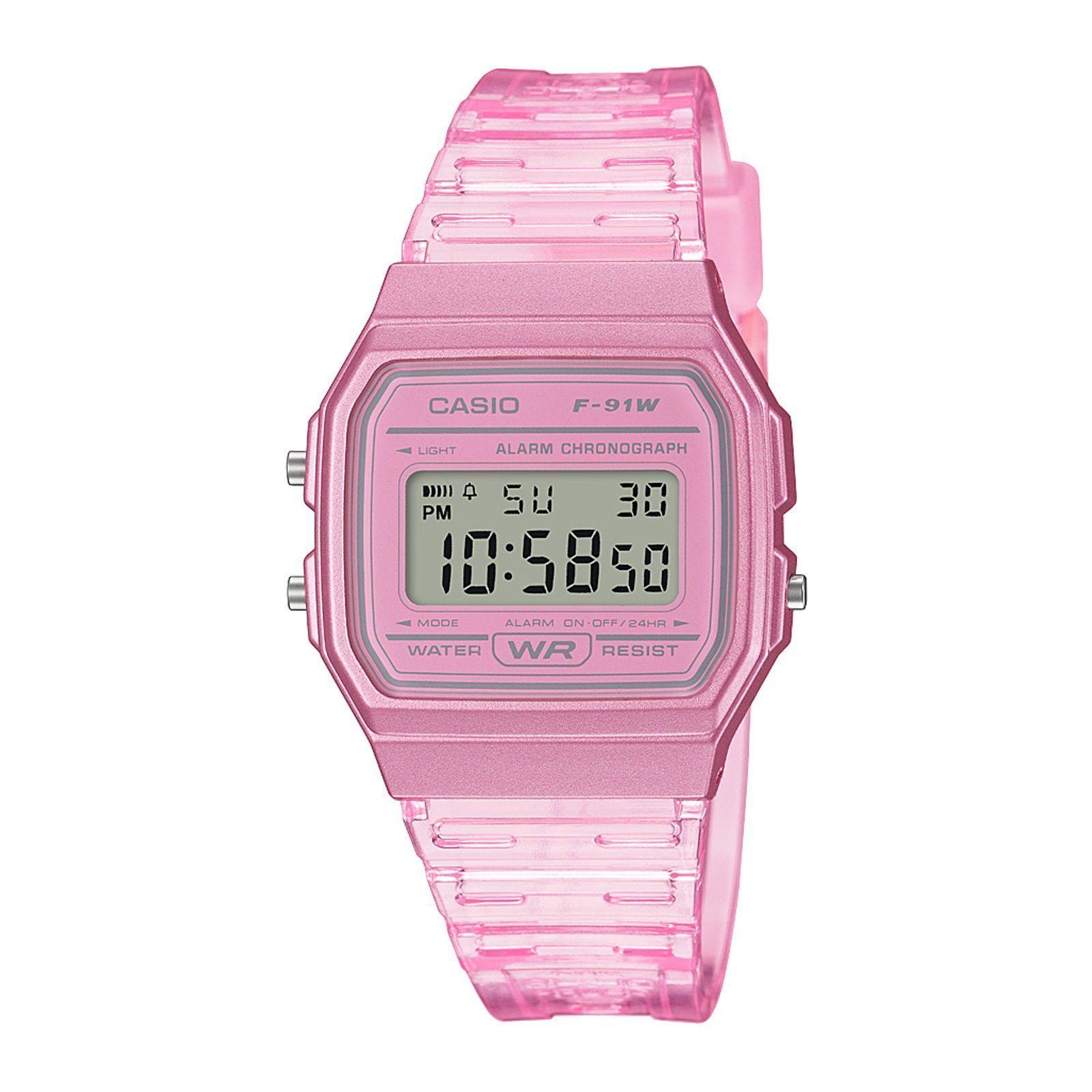 Reloj Casio F-91WS-4D F91WS4D Vintage Mujer Digital Resina-0