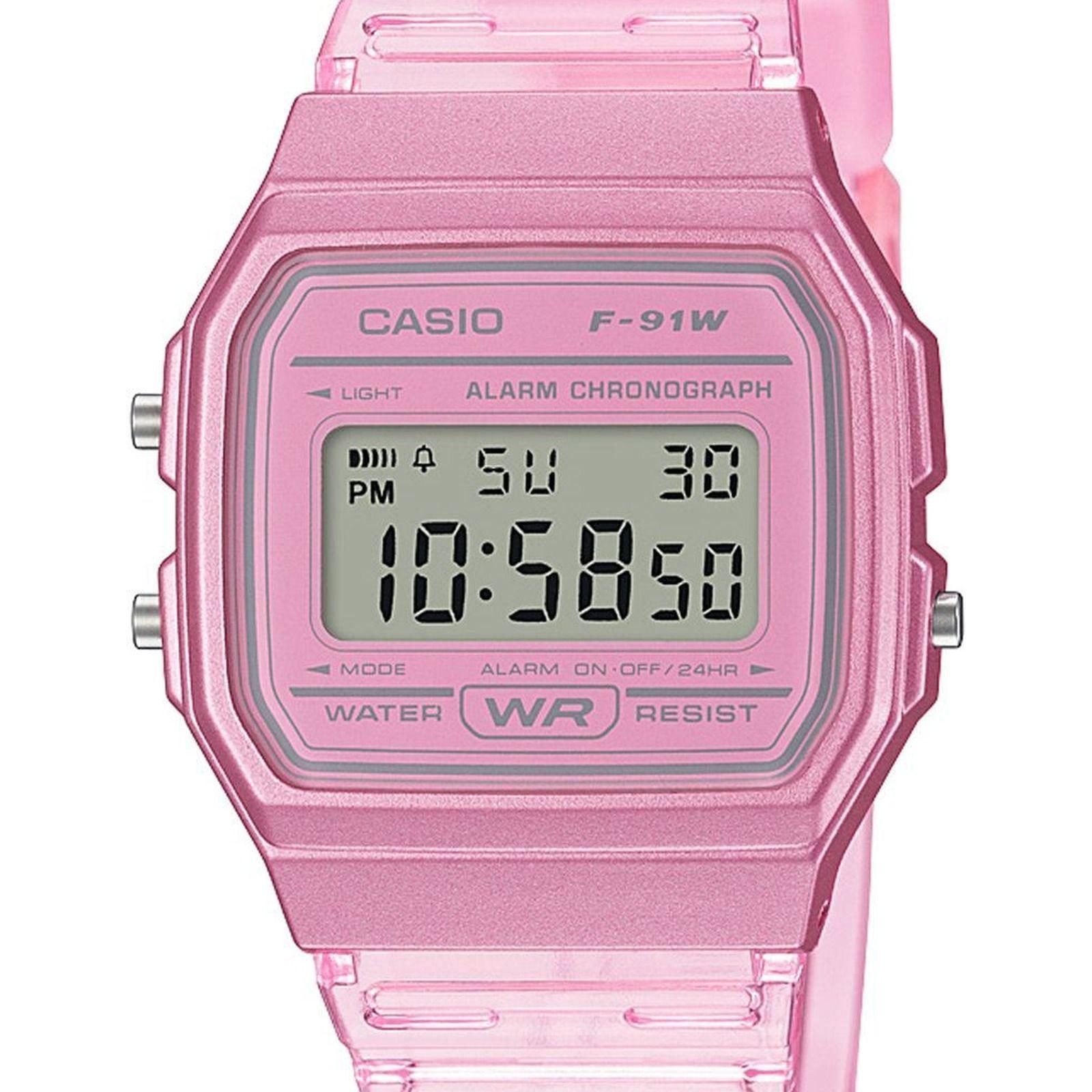 Reloj Casio F-91WS-4D F91WS4D Vintage Mujer Digital Resina-1