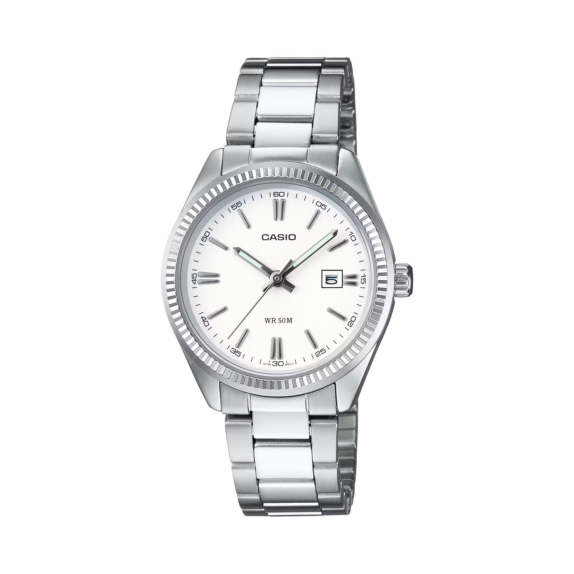 Reloj Casio LTP-1302D-7A1 LTP1302D7A1 Mujer Análogo Acero Clásico-0