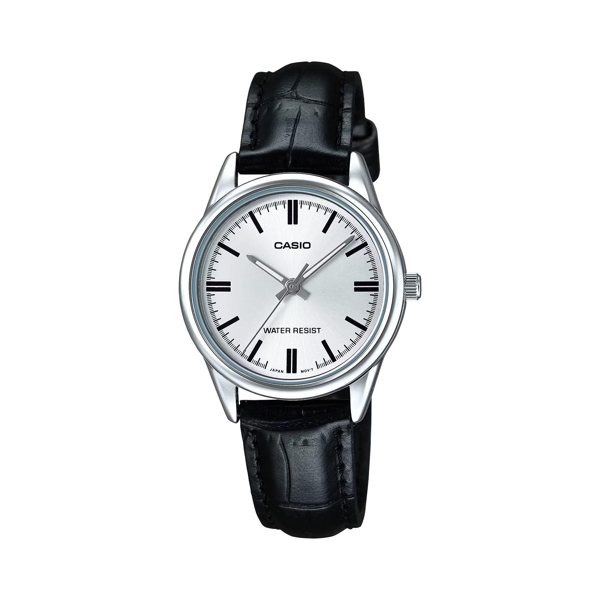 Reloj Casio LTP-V005L-7A LTPV005L7A Mujer Análogo Cuero Clásico-0
