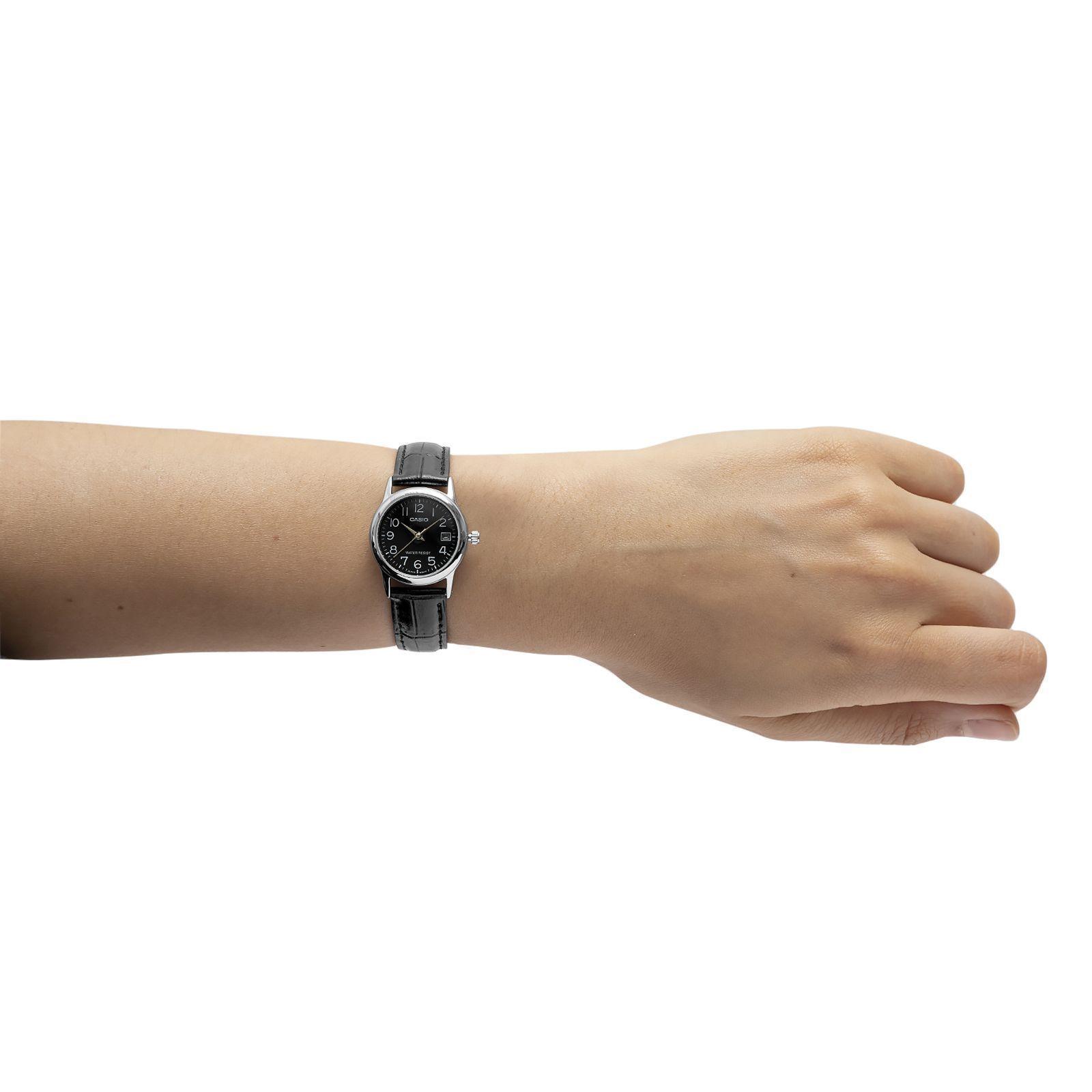 Reloj Casio LTP-V002L-1B LTPV002L1B Mujer Análogo Cuero Clásico-1
