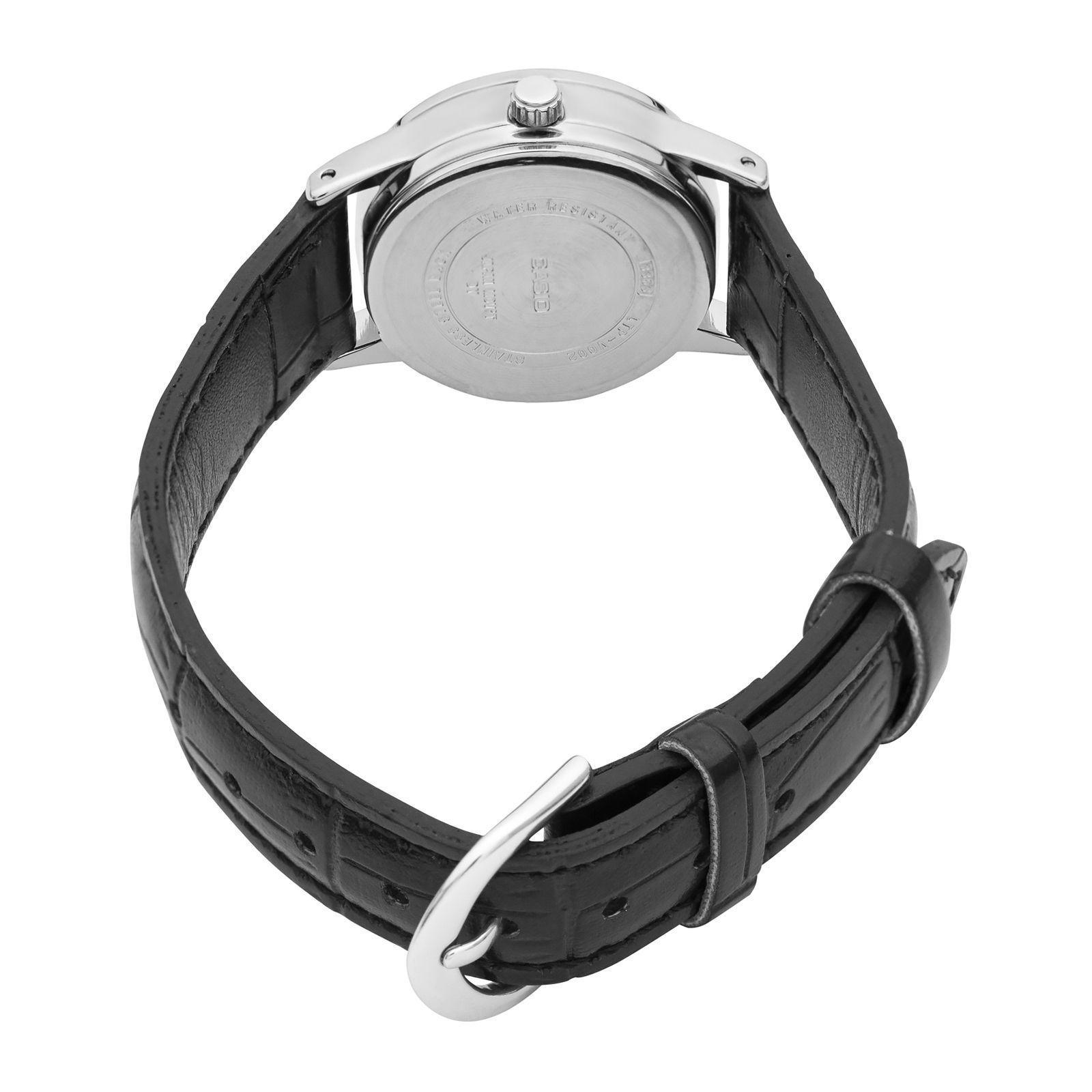 Reloj Casio LTP-V002L-1B LTPV002L1B Mujer Análogo Cuero Clásico-2