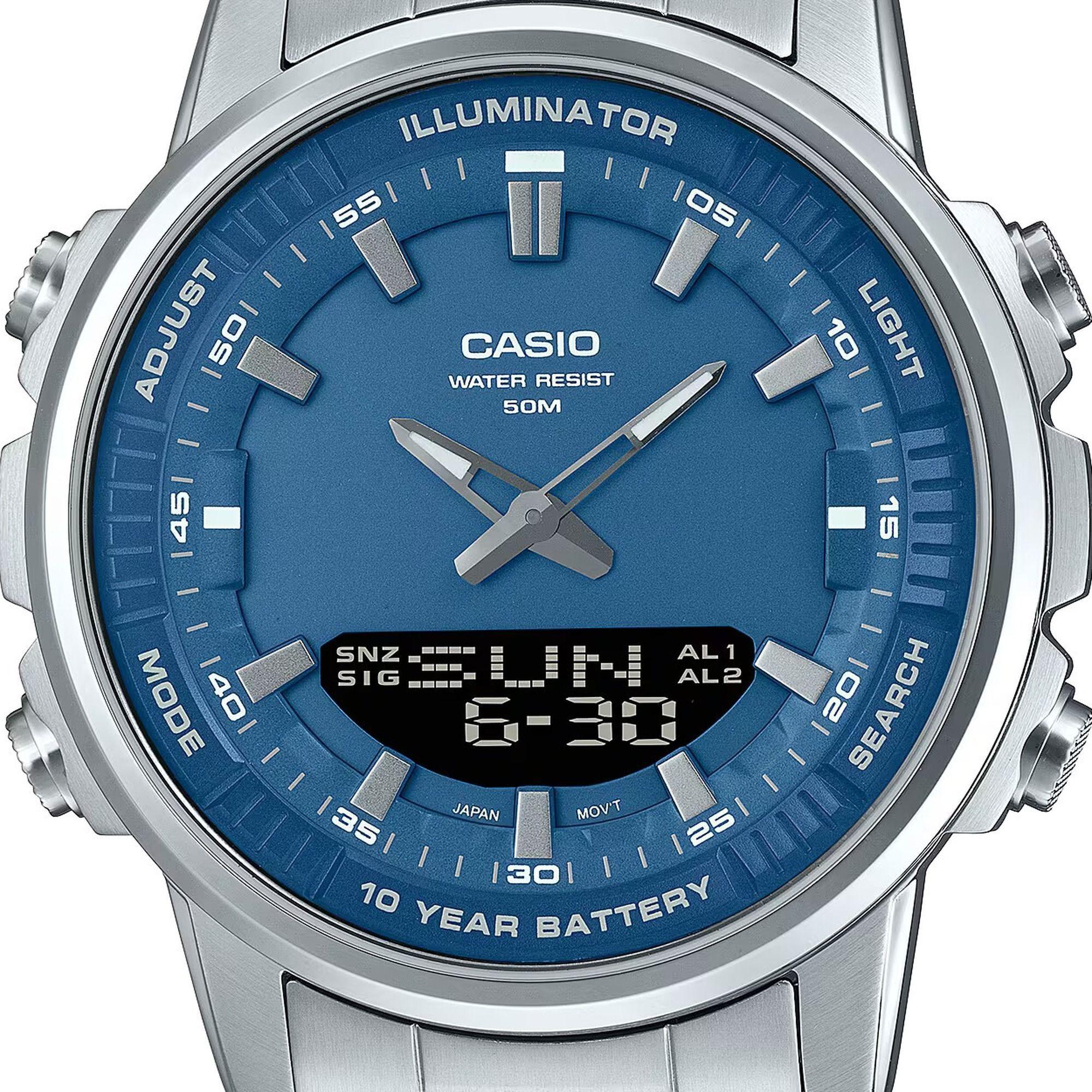 Reloj Casio AMW-880D-2A1 AMW880D2A1 Hombre Análogo Digital Acero-1