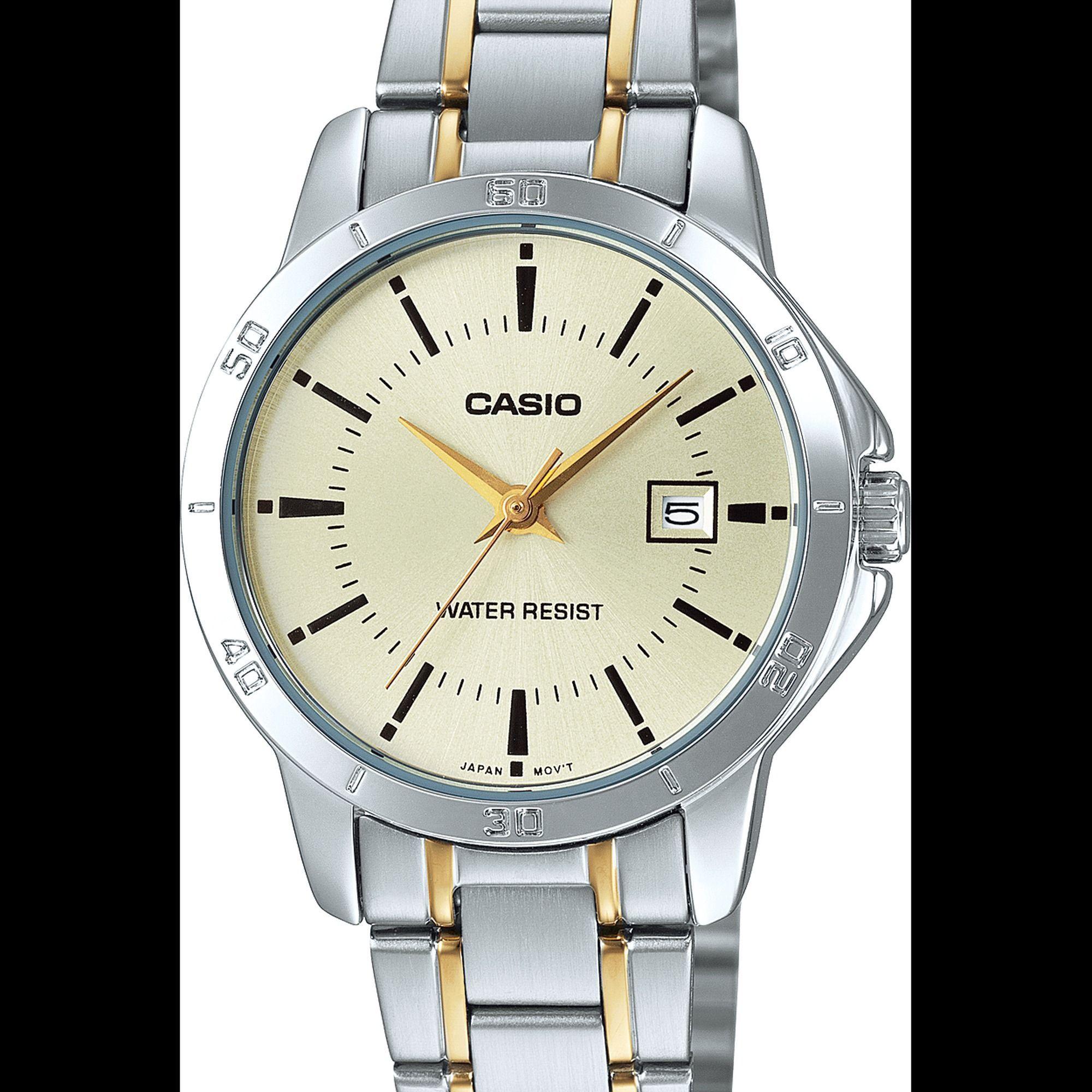 Reloj Casio LTP-V004SG-9A LTPV004SG9A Mujer Análogo Acero-1
