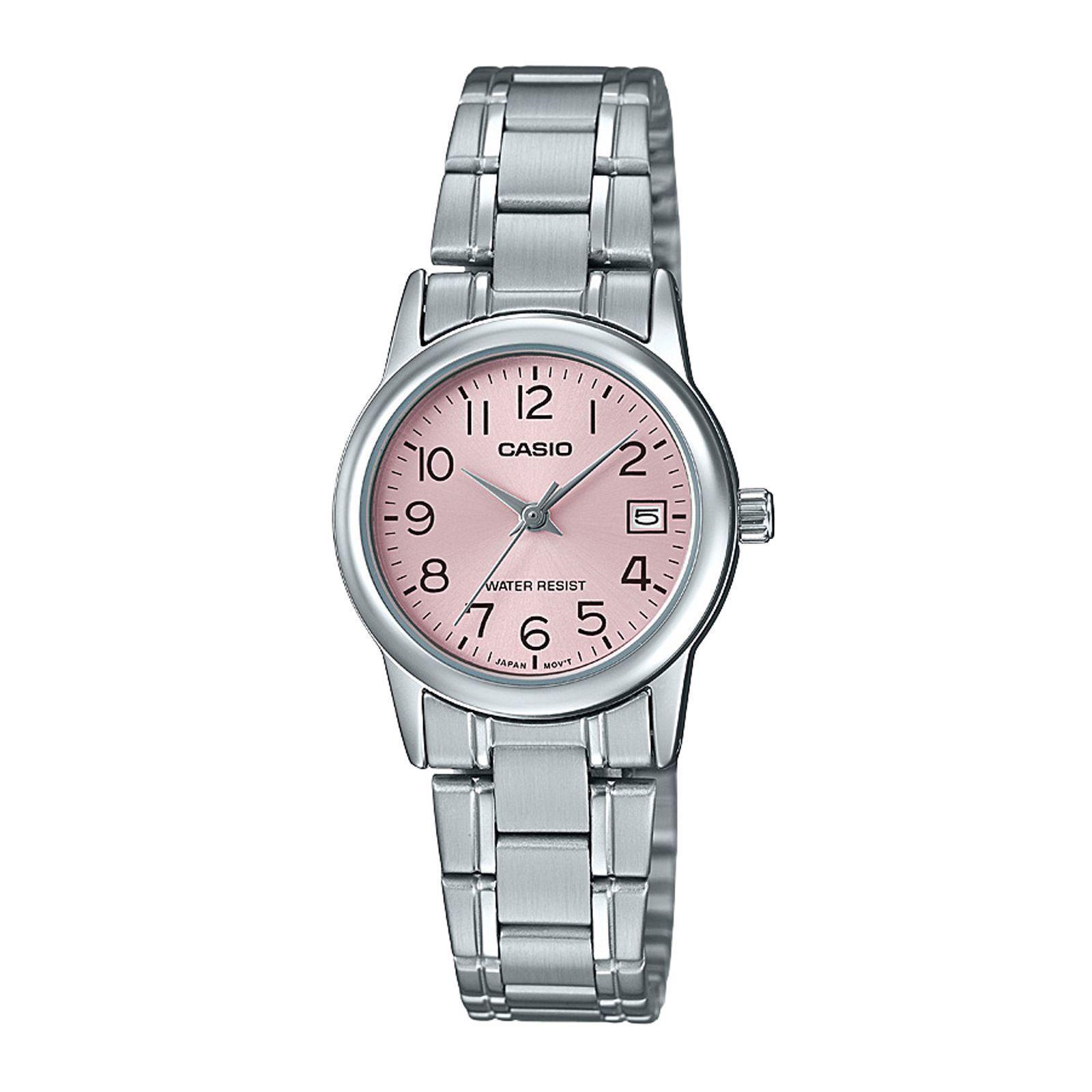 Reloj Casio LTP-V002D-4B LTPV002D4B Mujer Análogo Acero-0