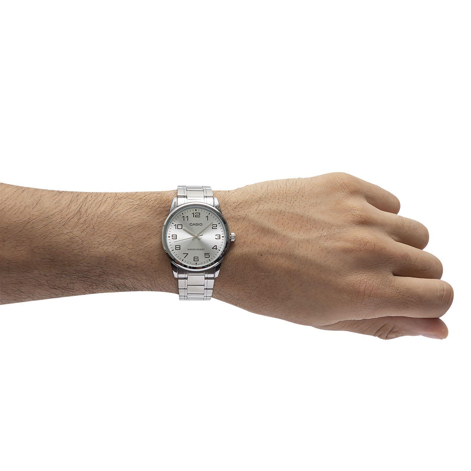 Reloj Casio MTP-V001D-7B MTPV001D7B Hombre Análogo Acero Clásico-3