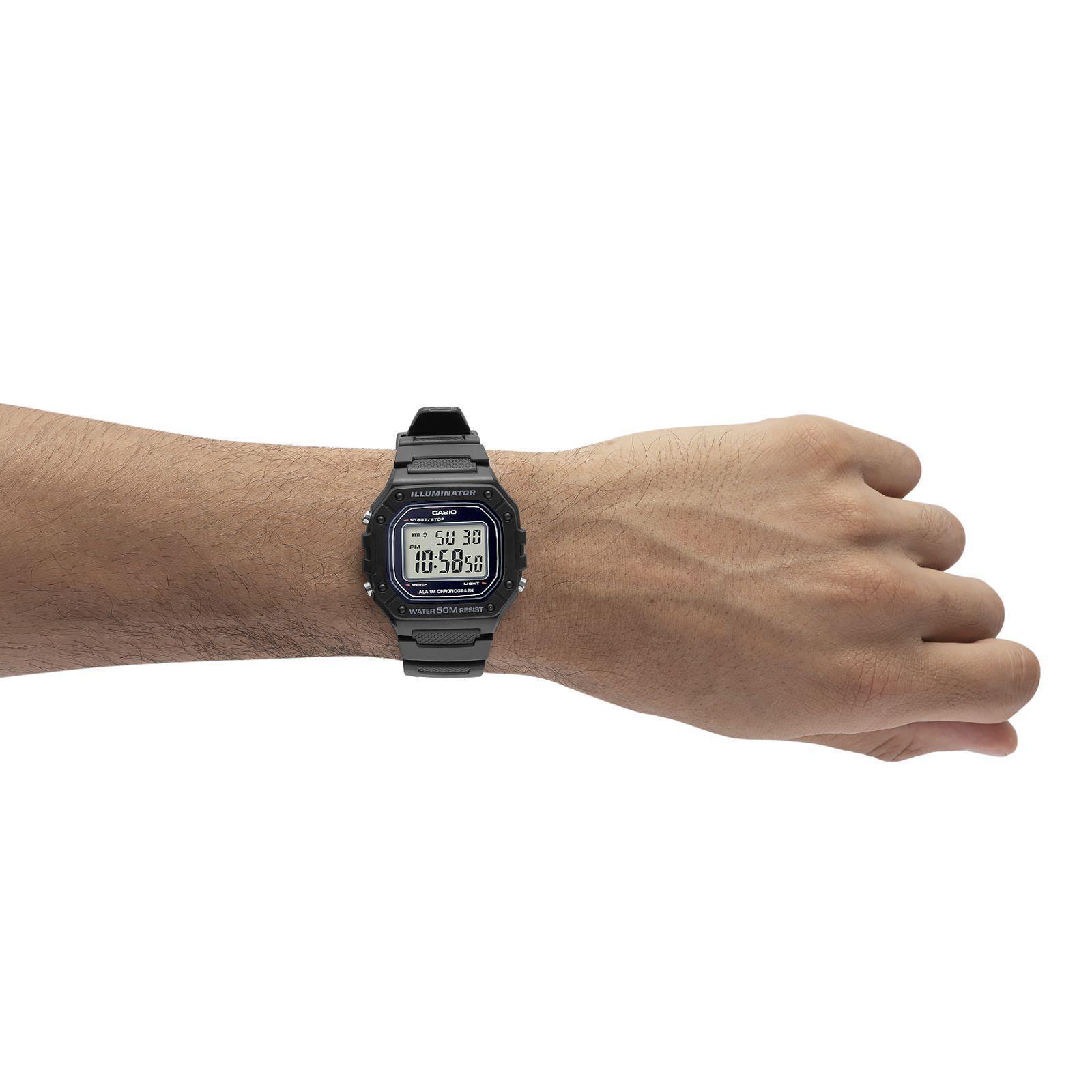 Reloj Casio W-218H-1A W218H1A Vintage Unisex Digital Resina Deportivo-3