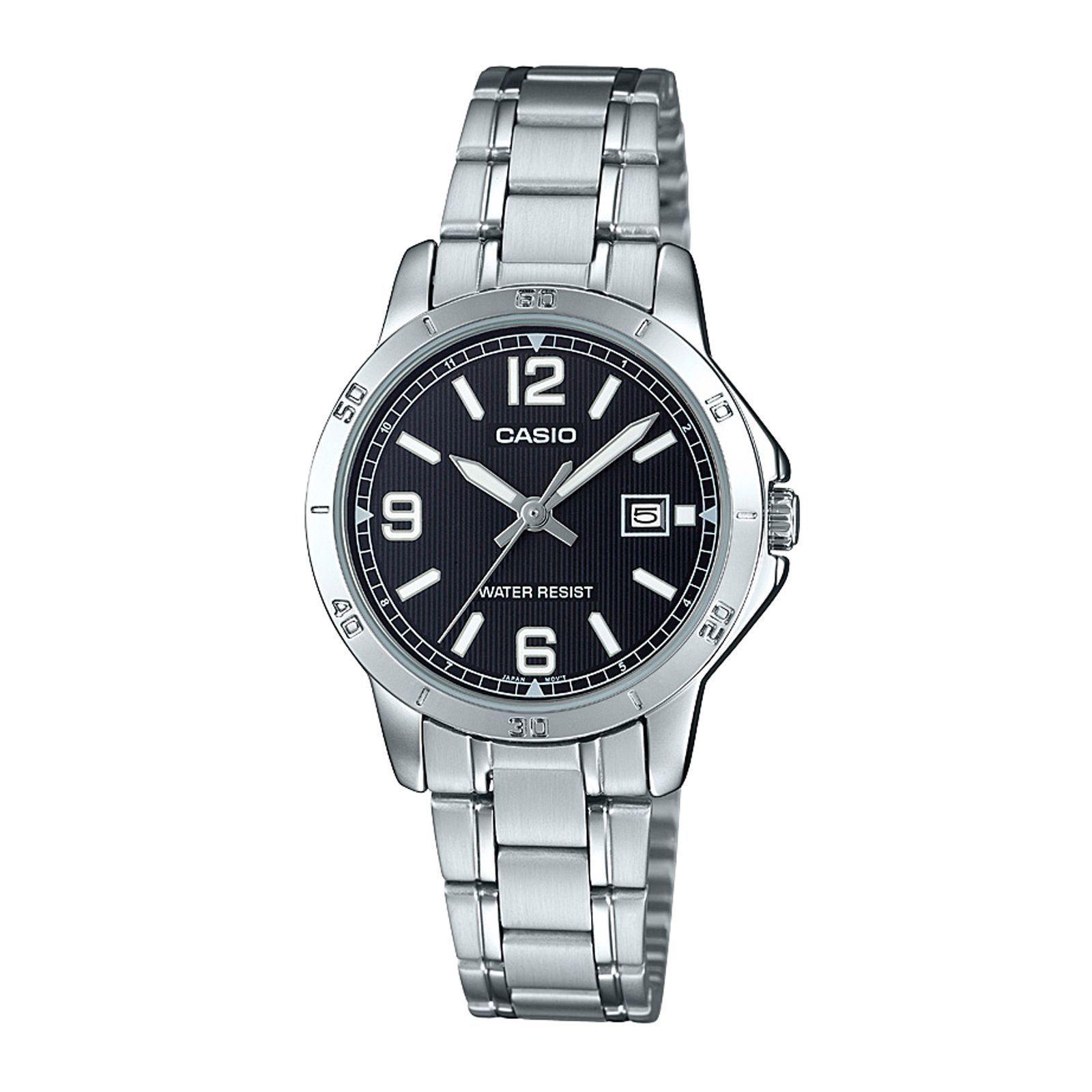 Reloj Casio LTP-V004D-1B2 LTPV004D1B2 Mujer Análogo Acero Clásico-0