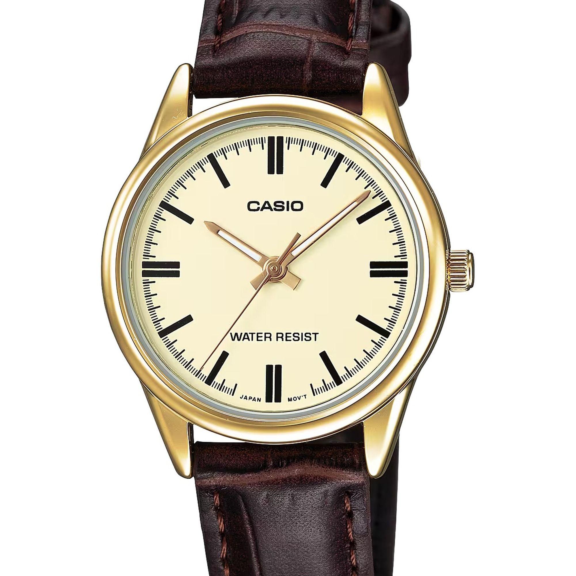 Reloj Casio LTP-V005GL-9A LTPV005GL9A Mujer Análogo Cuero Clásico-1