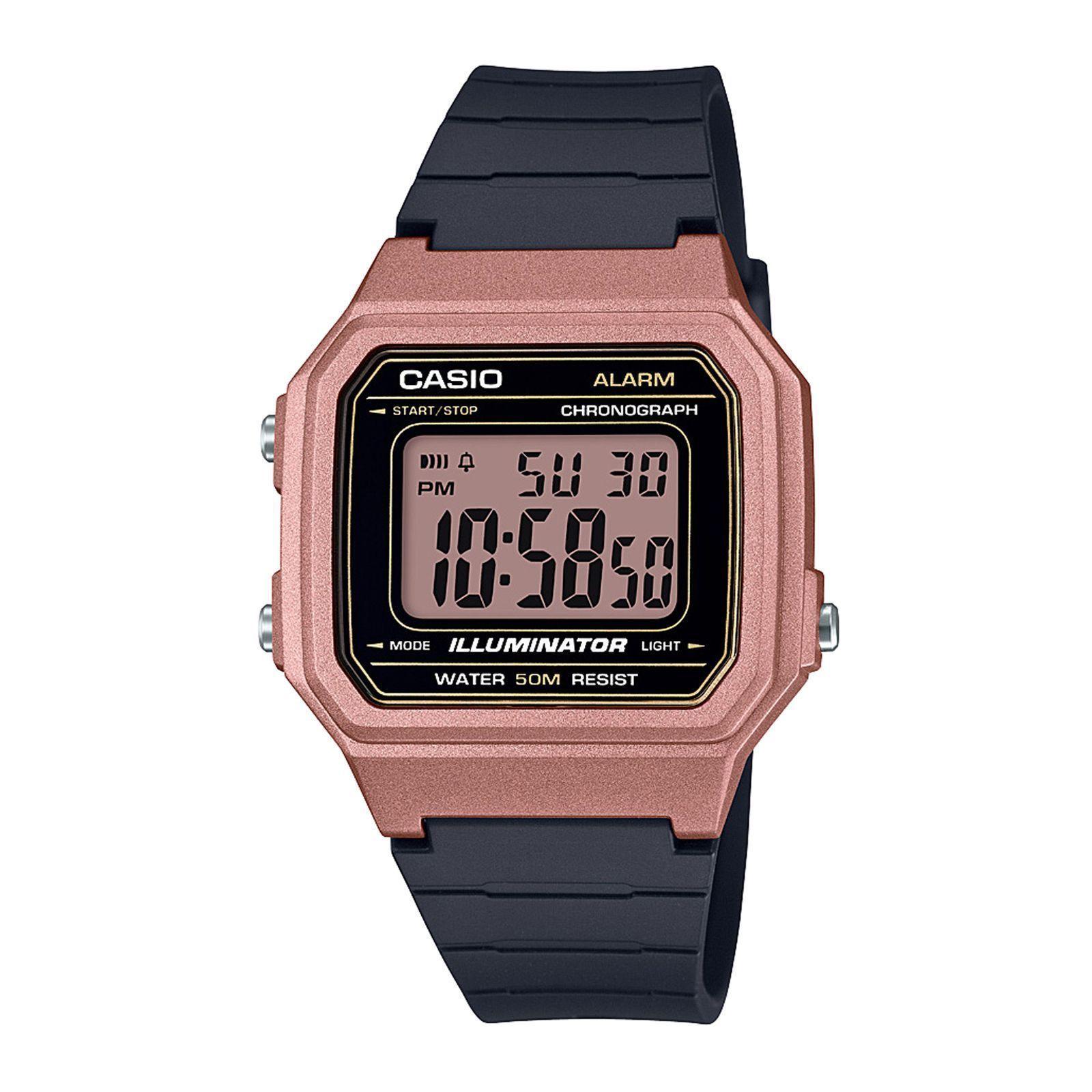 Reloj Casio W-217HM-5A W217HM5A Vintage Hombre Digital Resina Casual-0