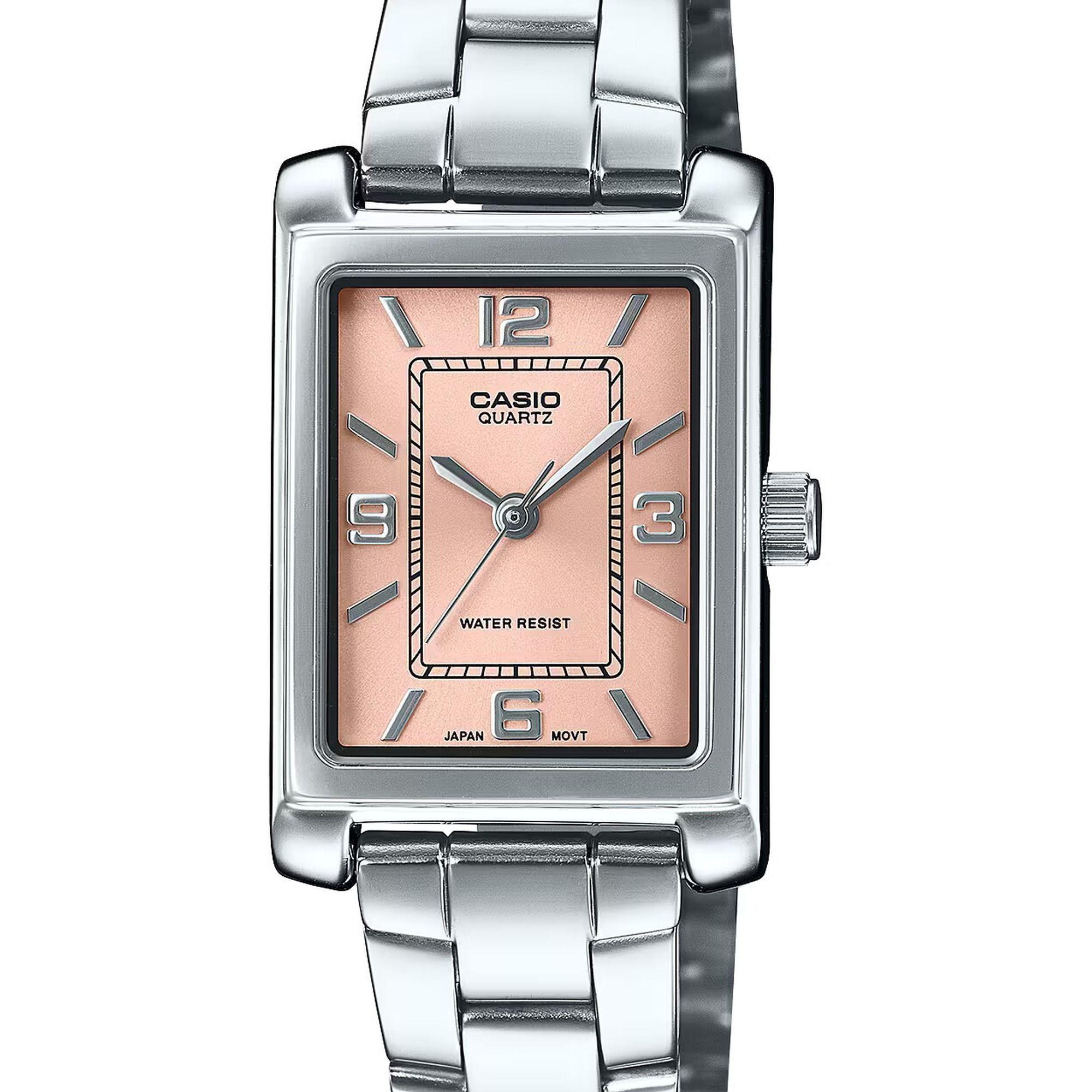 Reloj Casio LTP-1234DD-4A LTP1234DD4A Mujer Análogo Acero-1