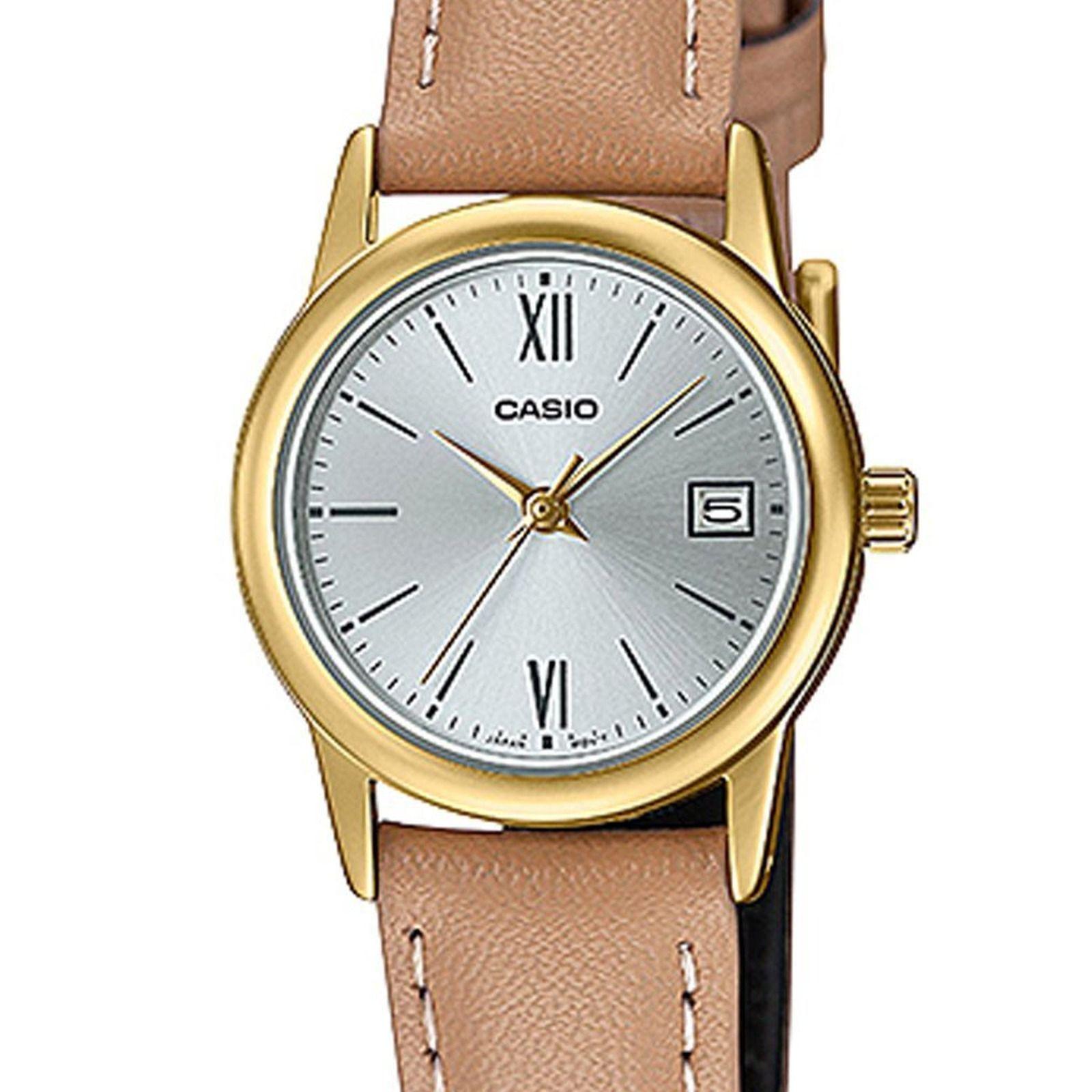 Reloj Casio LTP-V002GL-7B3 LTPV002GL7B3 Mujer Análogo Cuero Clásico-1