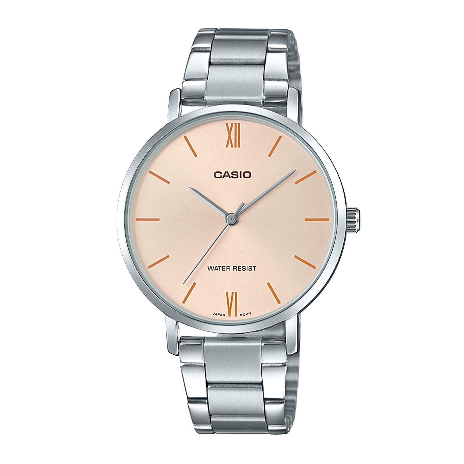 Reloj Casio LTP-VT01D-4B LTPVT01D4B Mujer Análogo Acero Clásico-0