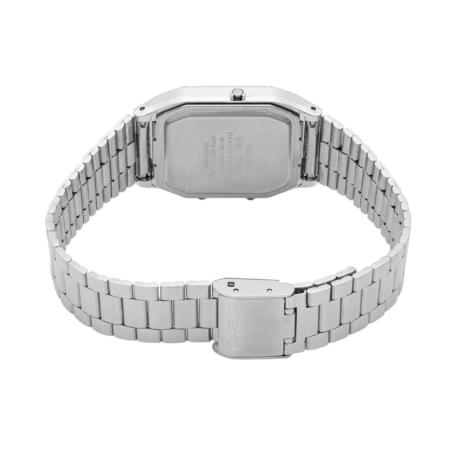 Reloj Casio AQ-230A-7DUQ AQ230A7DUQ Vintage Unisex Análogo Digital Acero Clásico-2