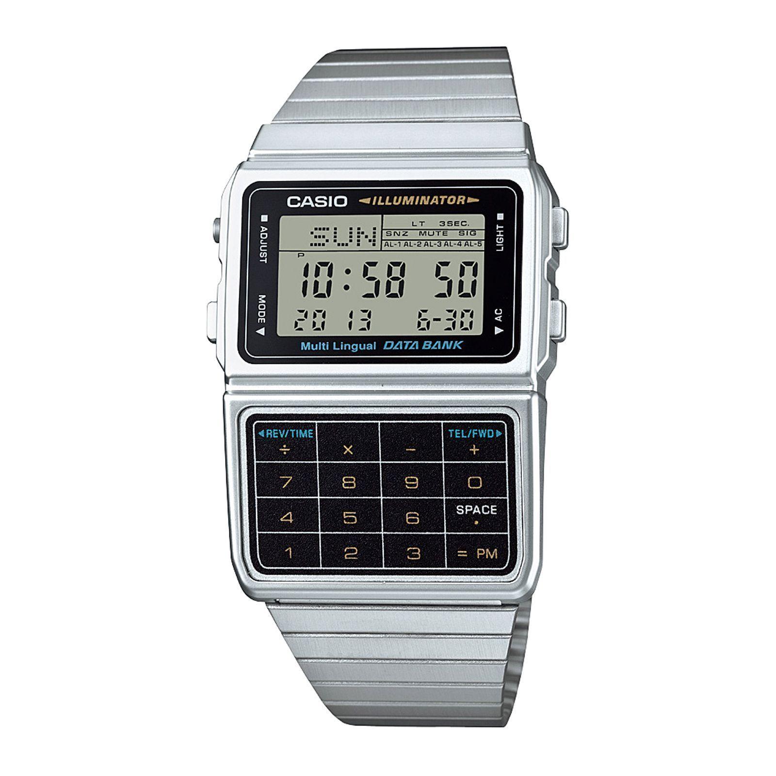 Reloj Casio DBC-611-1D DBC6111D Vintage Unisex Digital Acero-0