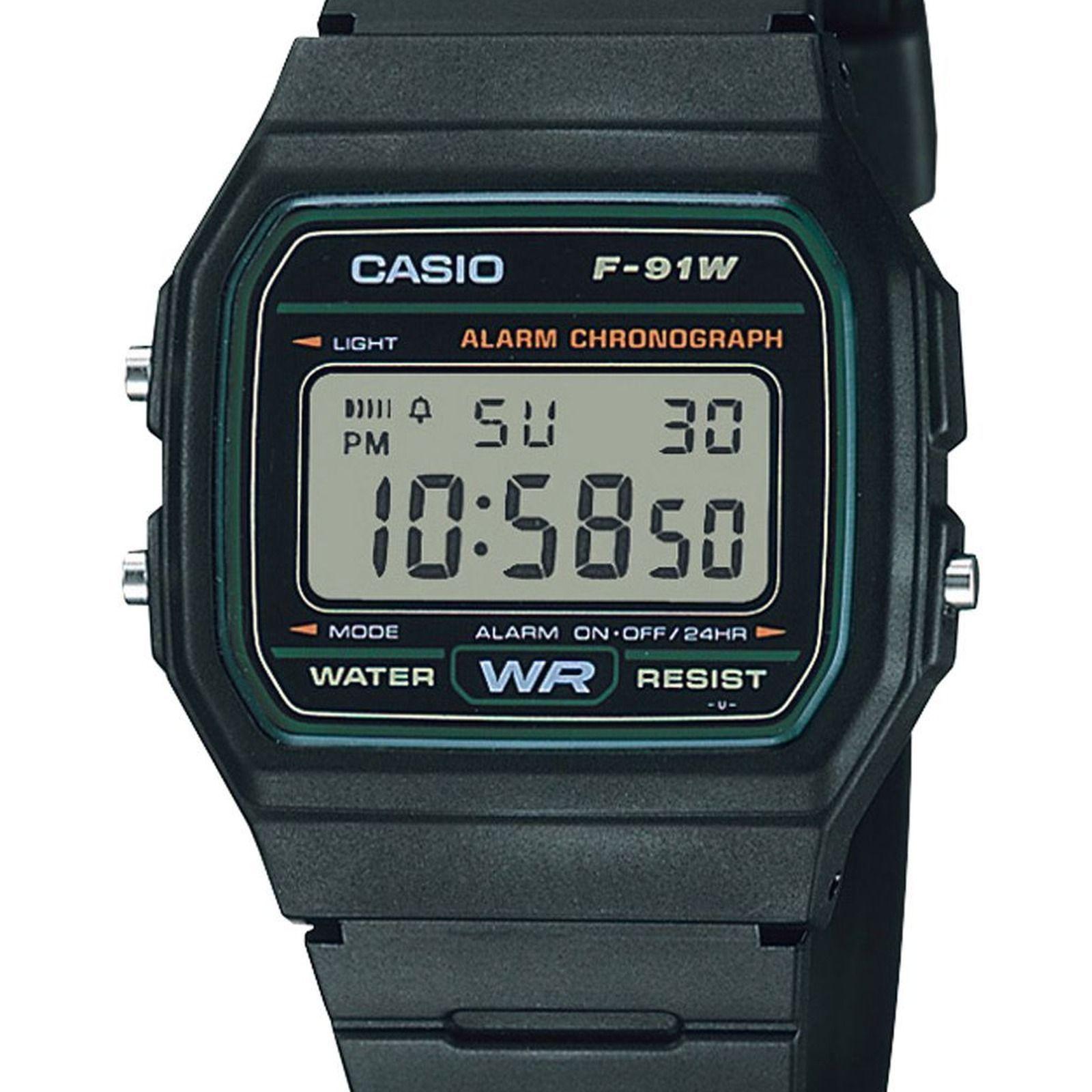 Reloj Casio F-91W-3SDG F91W3SDG Vintage Unisex Digital Resina-1
