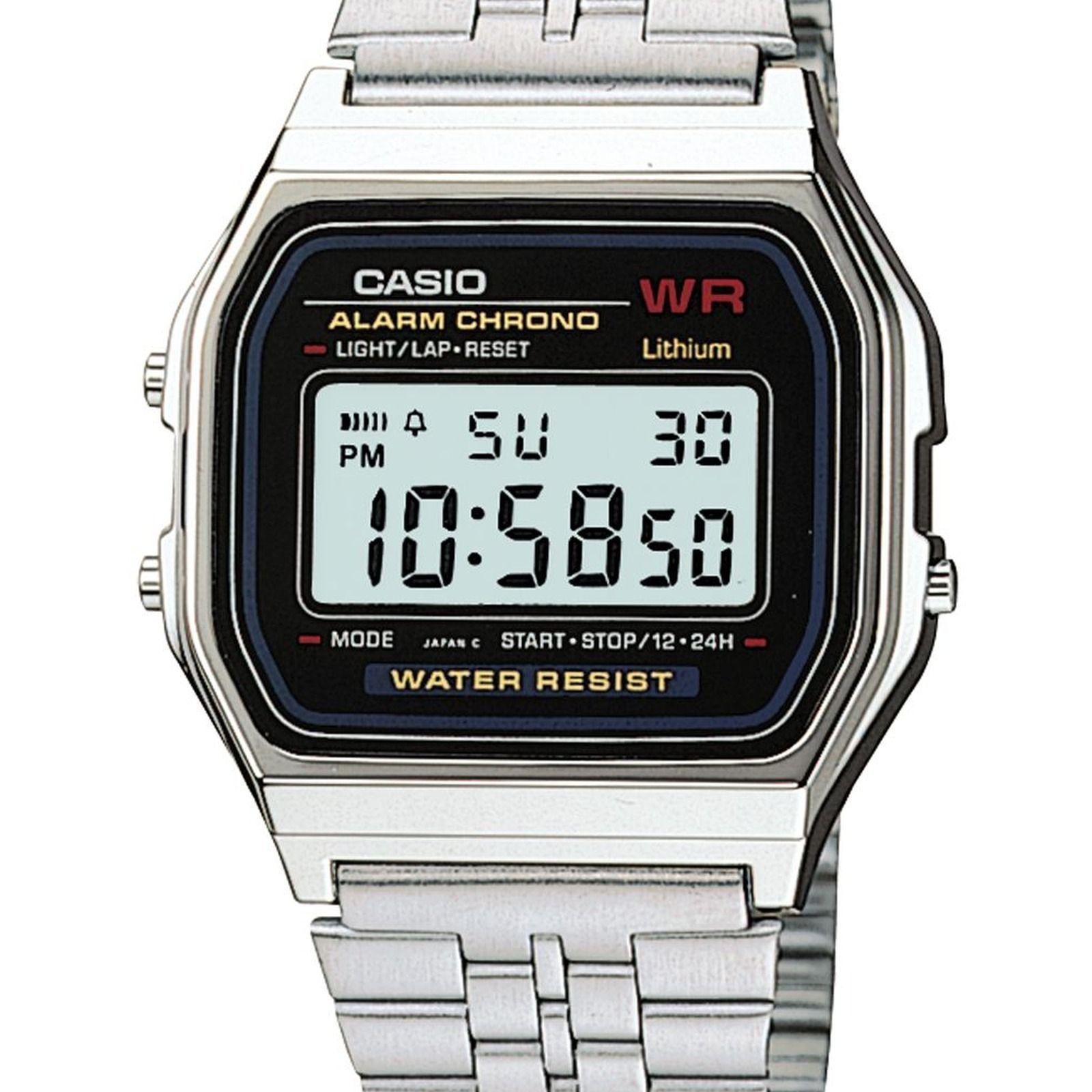 Reloj Casio A159WA-1 A159WA1 Vintage Unisex Digital Acero-1