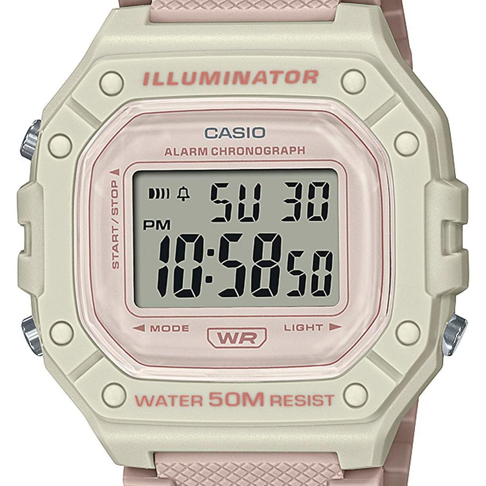 Reloj Casio W-218HC-4A2 W218HC4A2 Vintage Unisex Digital Resina Deportivo-1