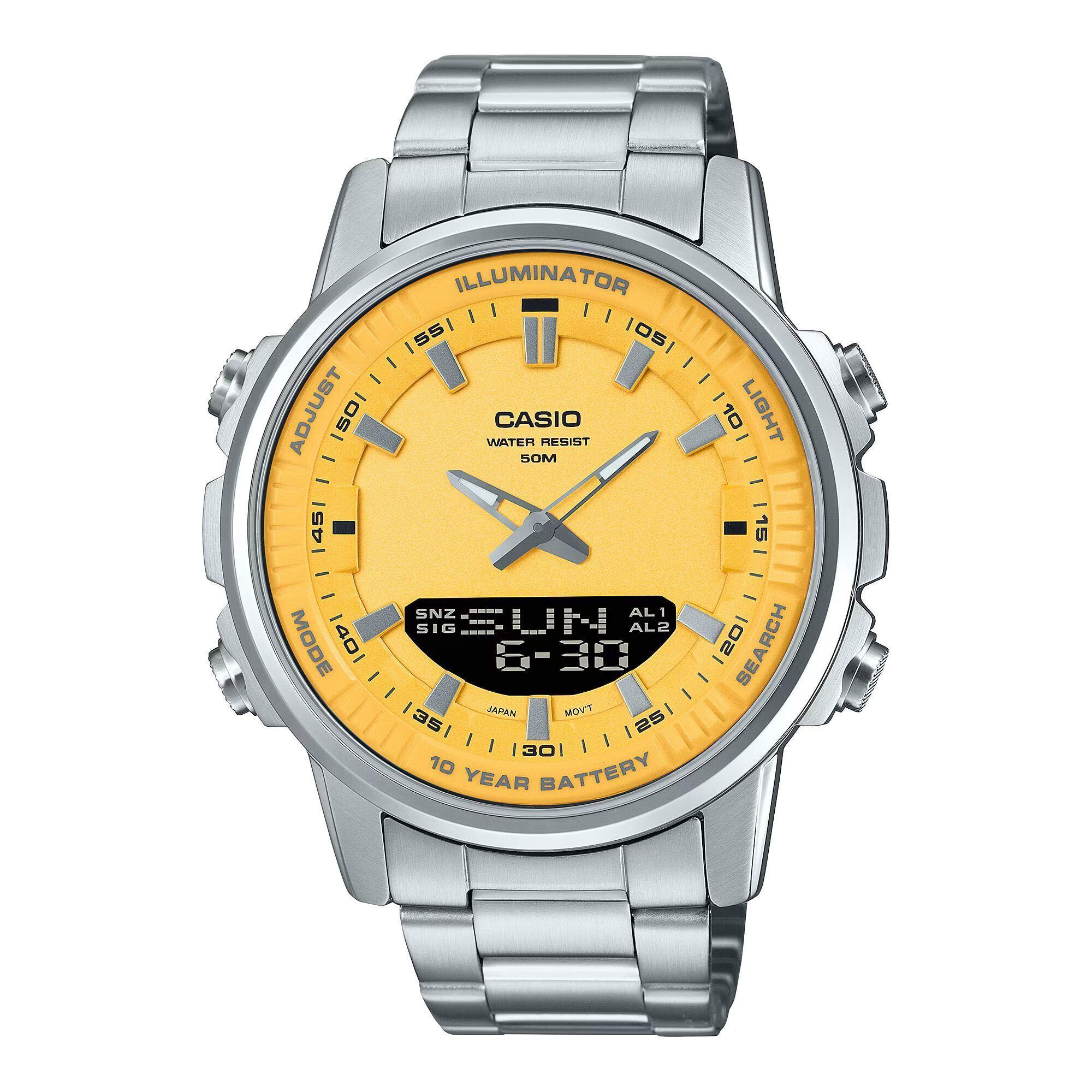 Reloj Casio AMW-880D-9AV AMW880D9AV Hombre Análogo Digital Acero Deportivo-0