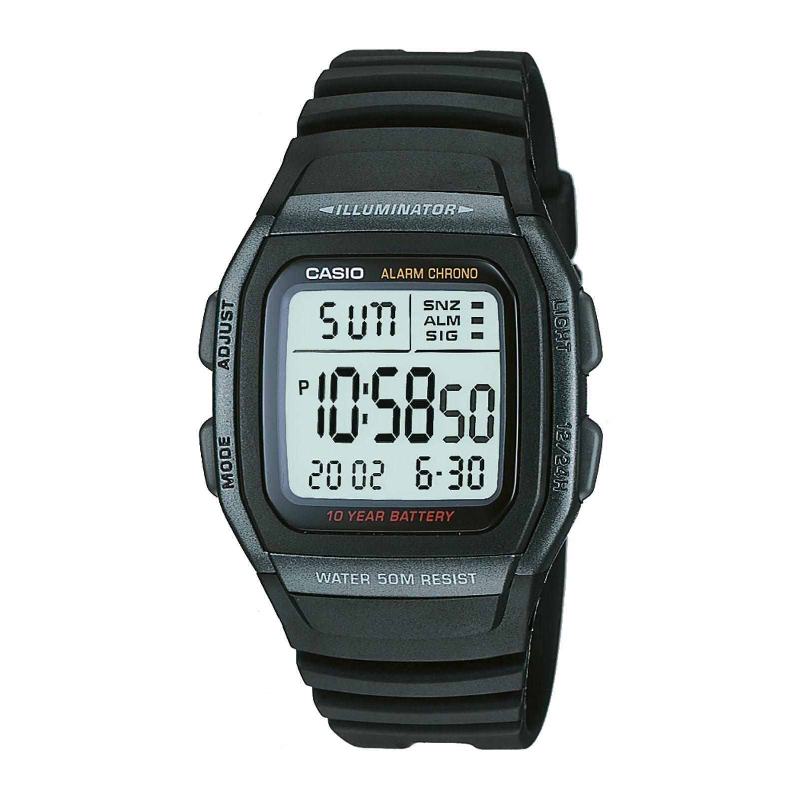 Reloj Casio W-96H-1B W96H1B Hombre Digital Resina Deportivo-0