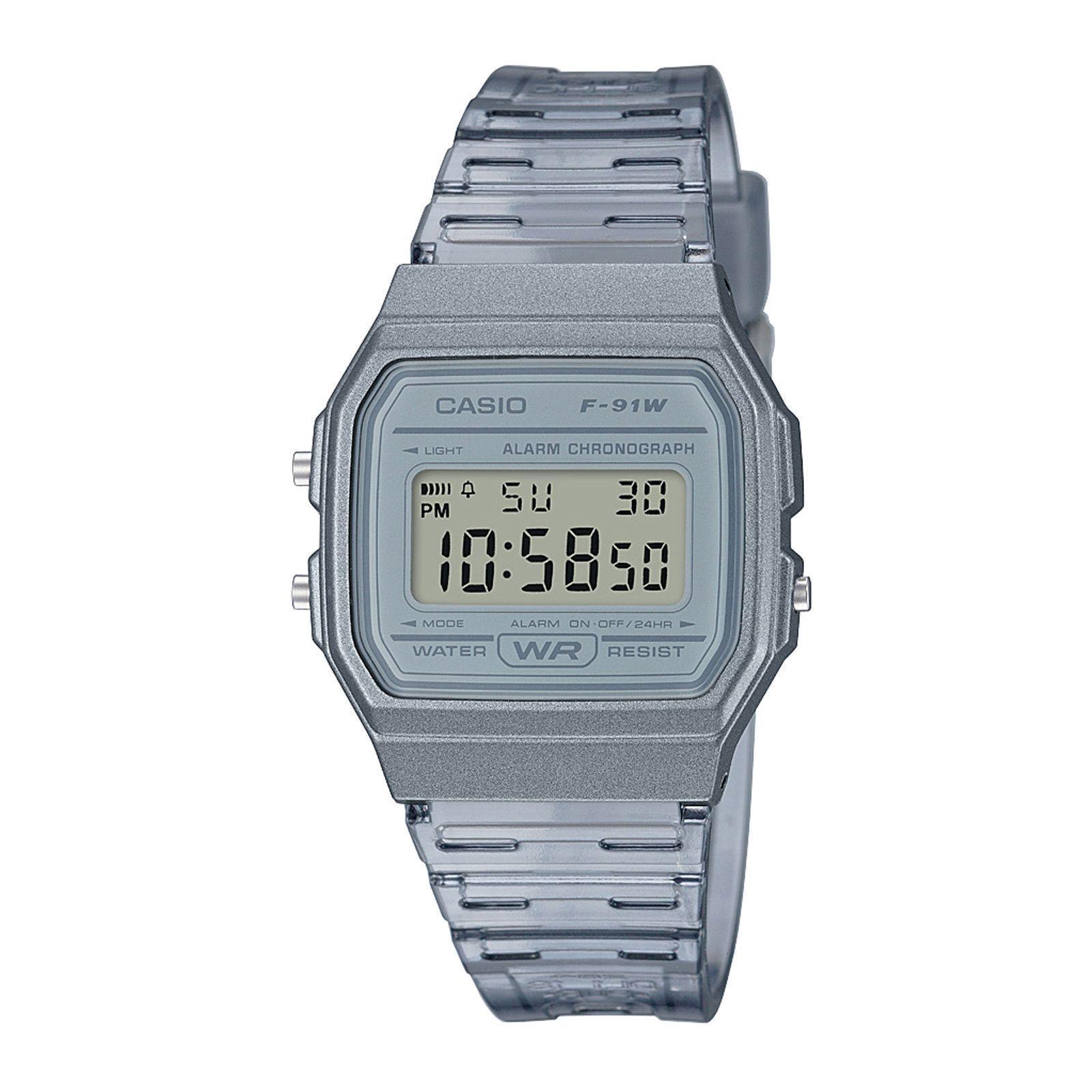 Reloj Casio F-91WS-8DF F91WS8DF Vintage Unisex Digital Resina-0