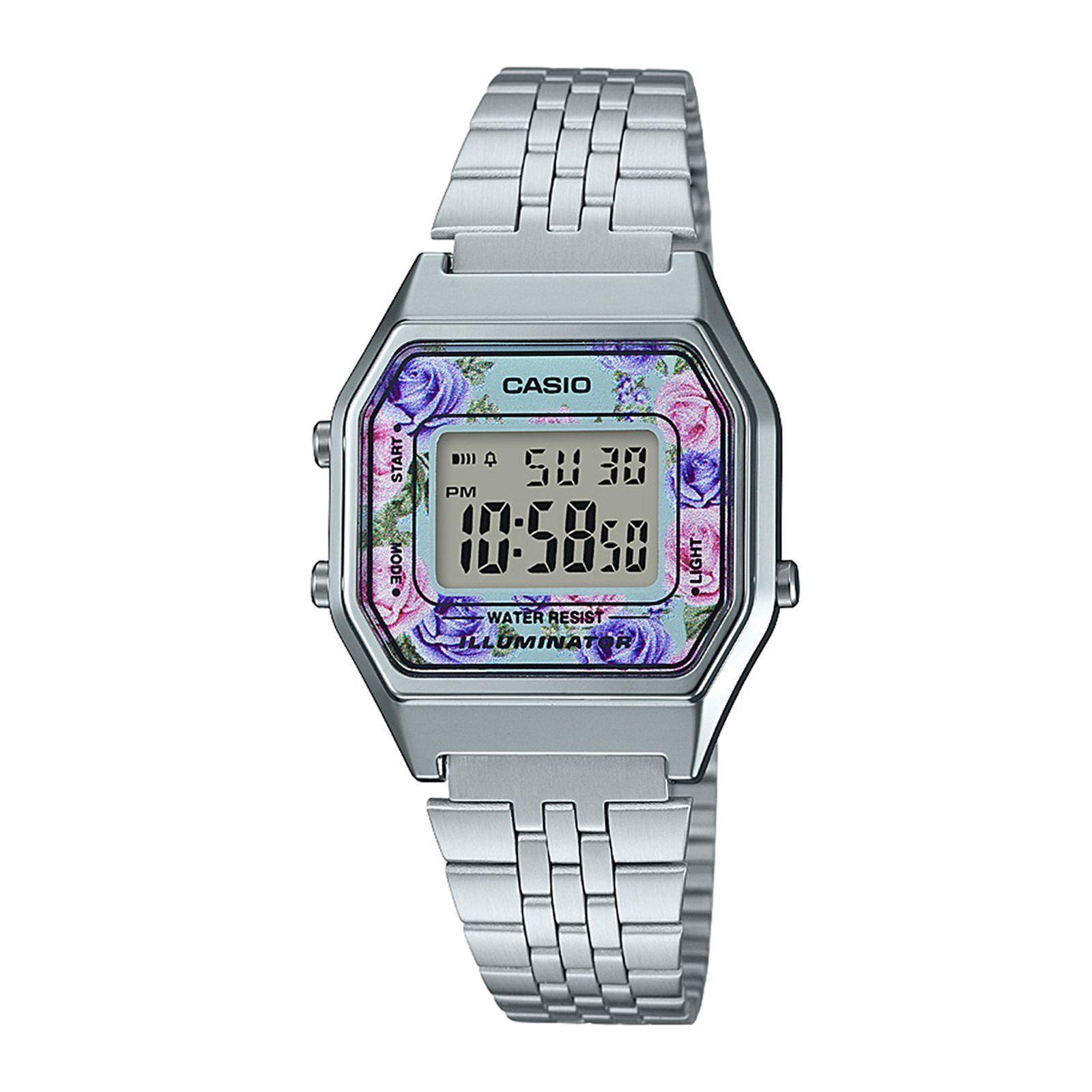 Reloj Casio LA680WA-2C LA680WA2C Vintage Mujer Digital Acero-0