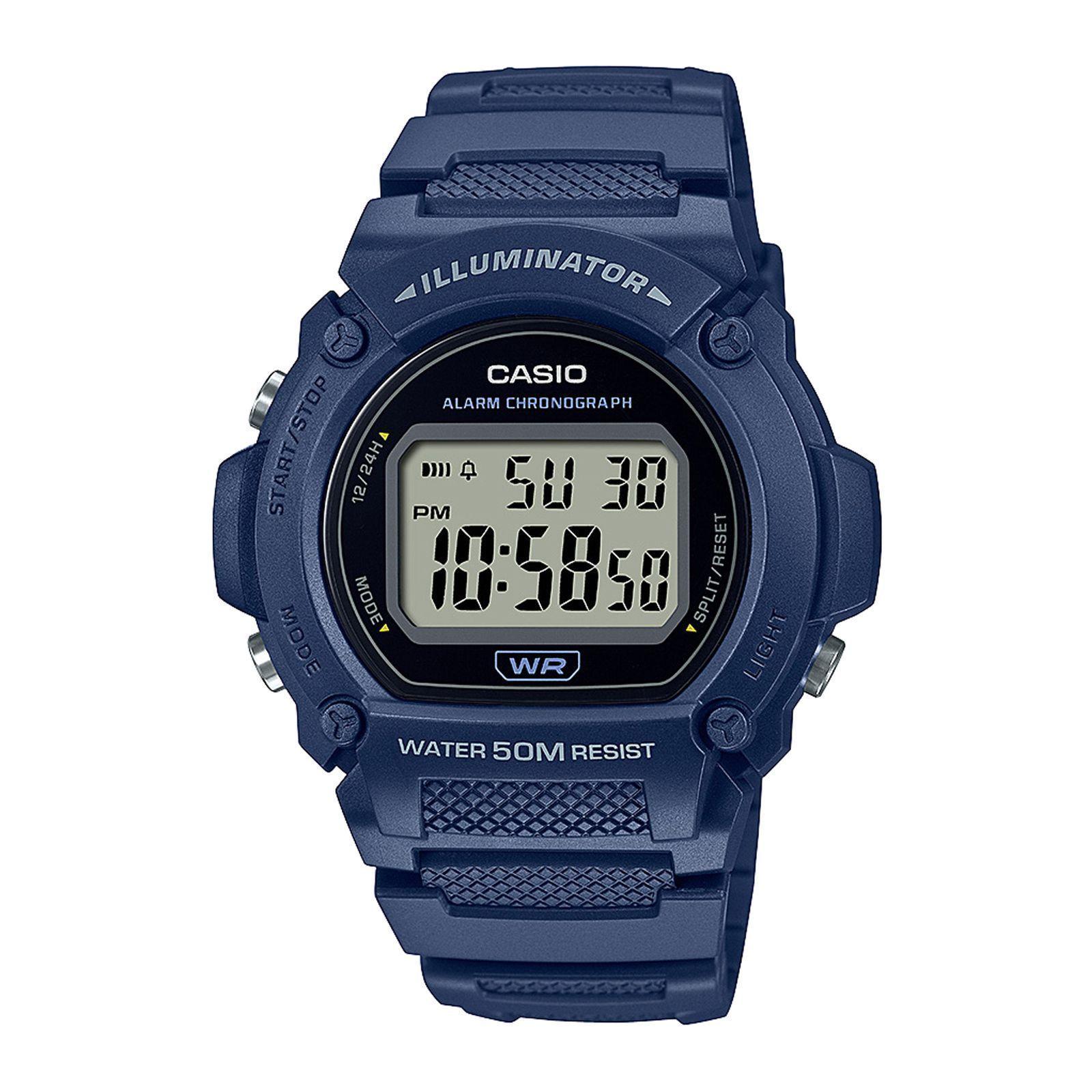 Reloj Casio W-219H-2A W219H2A Hombre Digital Resina Deportivo-0
