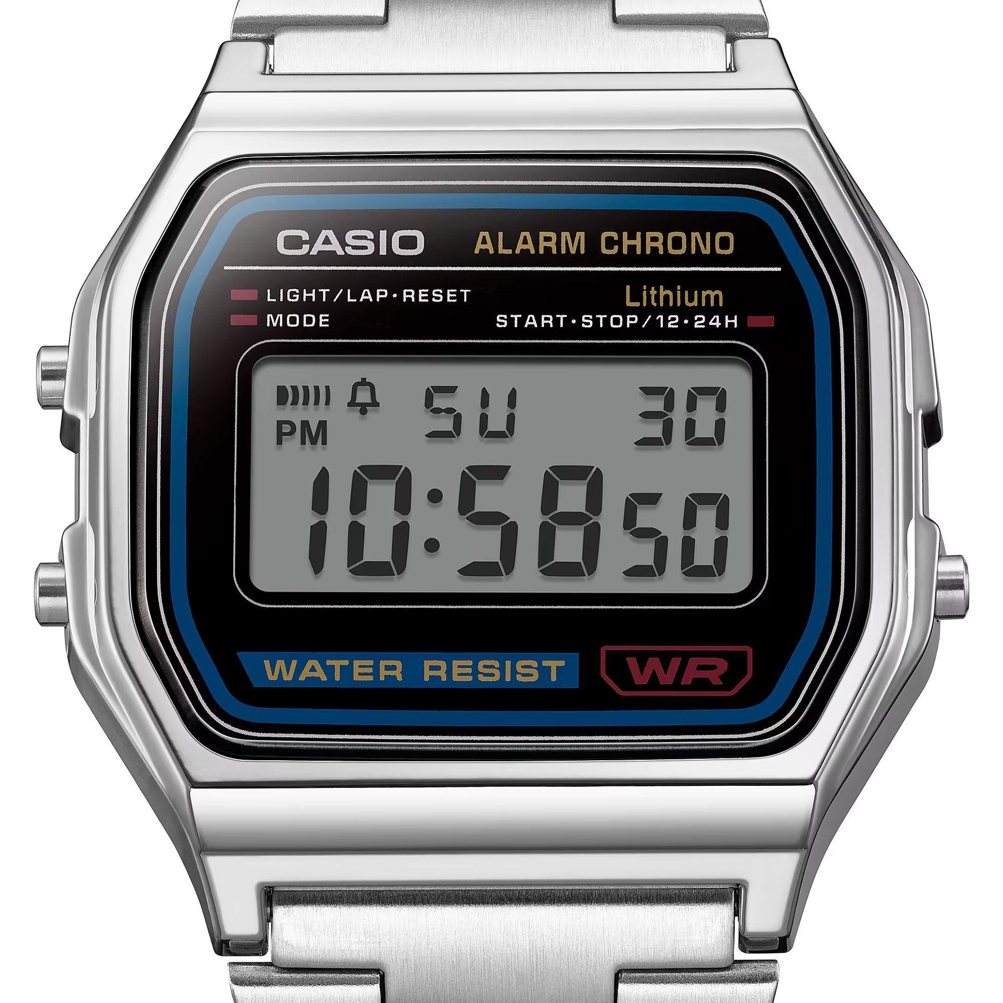 Reloj Casio A158WA-1U A158WA1U Vintage Unisex Digital Acero-2