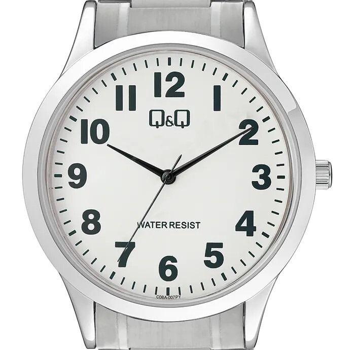 Reloj Q&Q C08A-007PY C08A007PY Hombre Análogo Acero-1