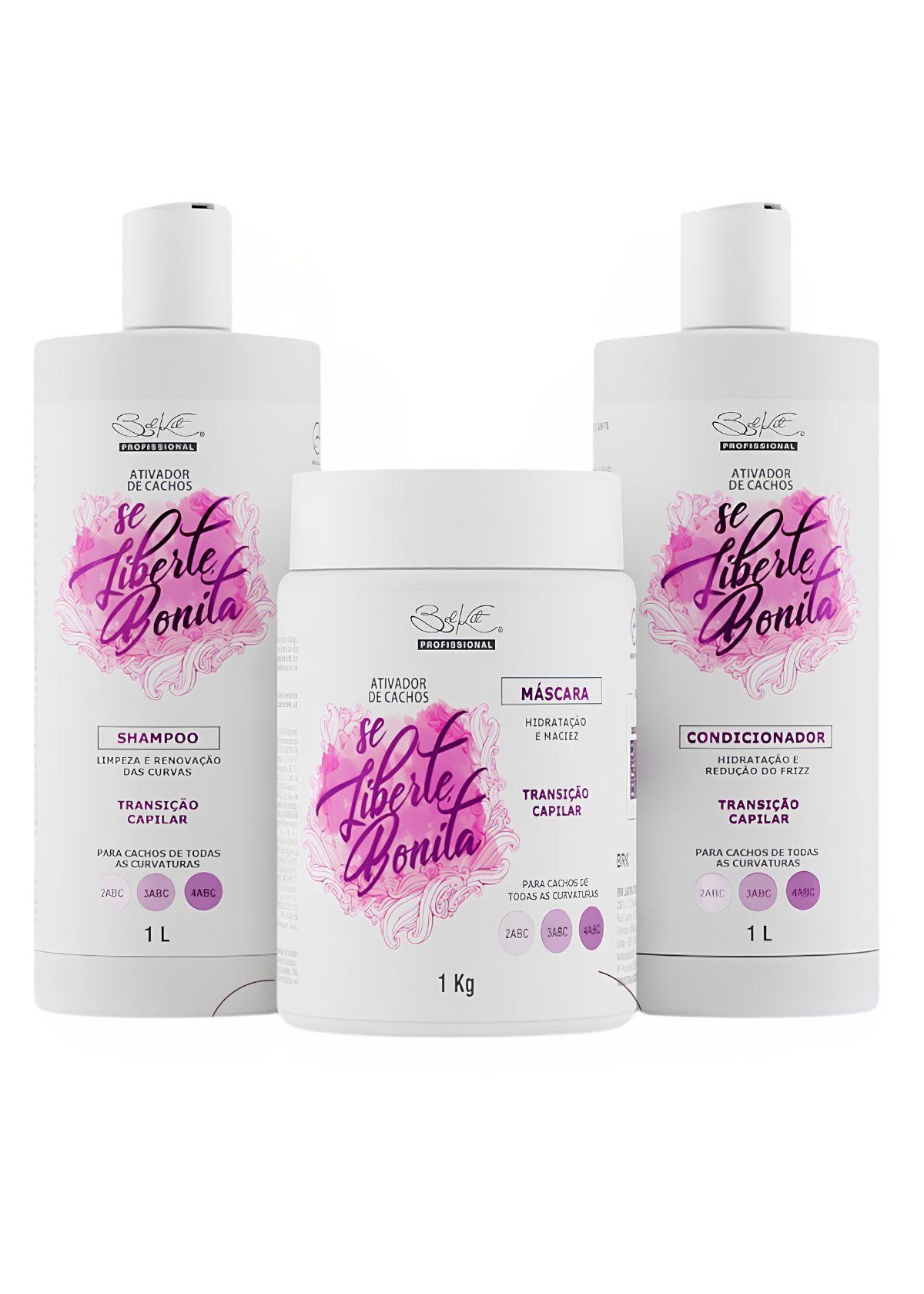 Kit Rizos Definidos Se Liberte Bonita 3pz Litro-0