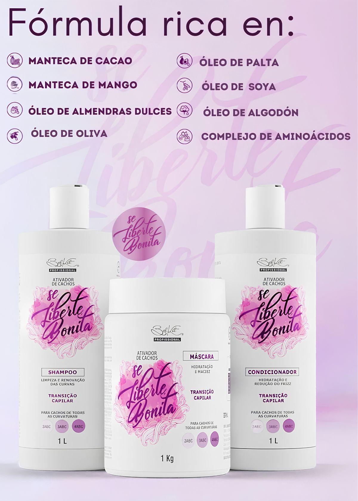 Kit Rizos Definidos Se Liberte Bonita 3pz Litro-2