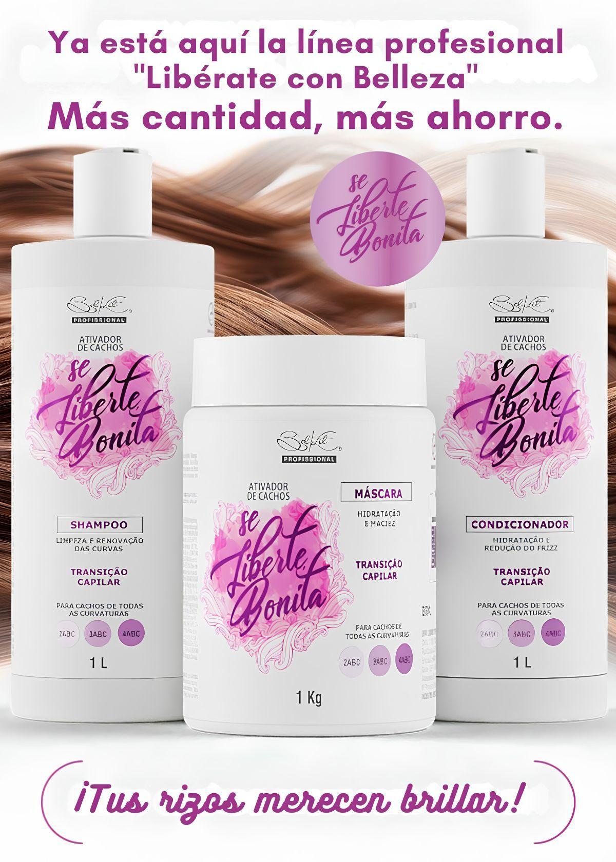 Kit Rizos Definidos Se Liberte Bonita 3pz Litro-5