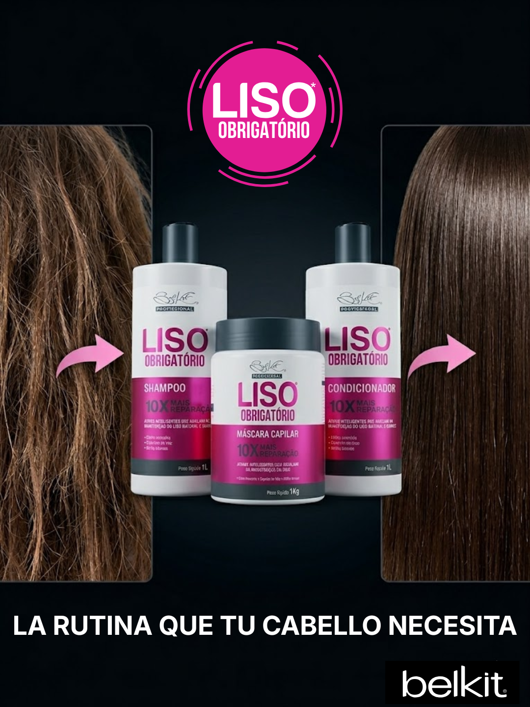 Tu rutina de cuidado capilar completa en un solo pack kit Liso perfecto-1