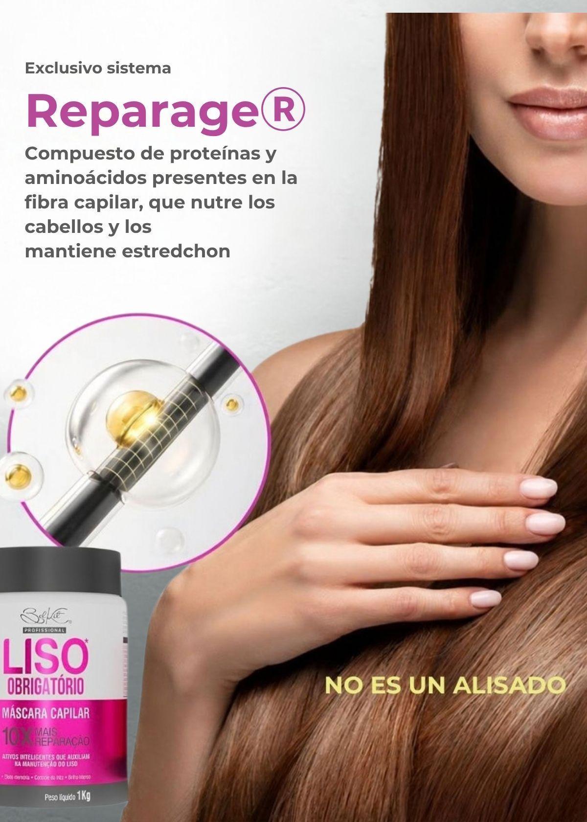 Máscara Capilar Liso Obrigatório Belkit 1 kg Reparación-4