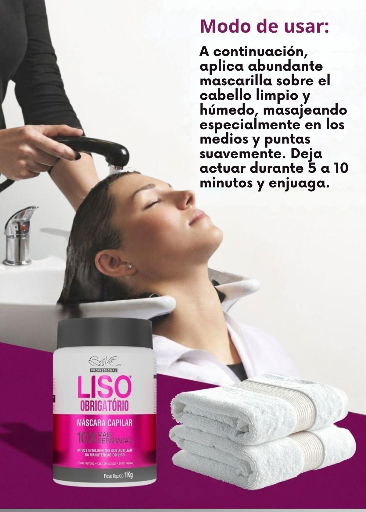 Máscara Capilar Liso Obrigatório Belkit 1 kg Reparación-5