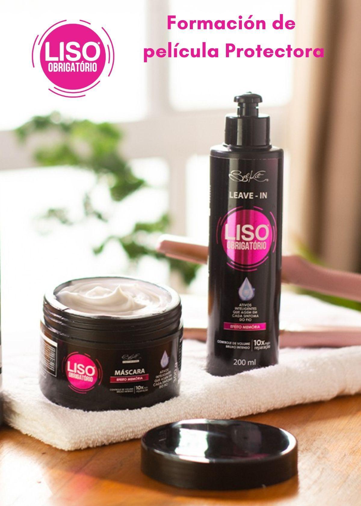 Pack Máscara 300 g y Leave-in Liso Obrigatório Belkit-4