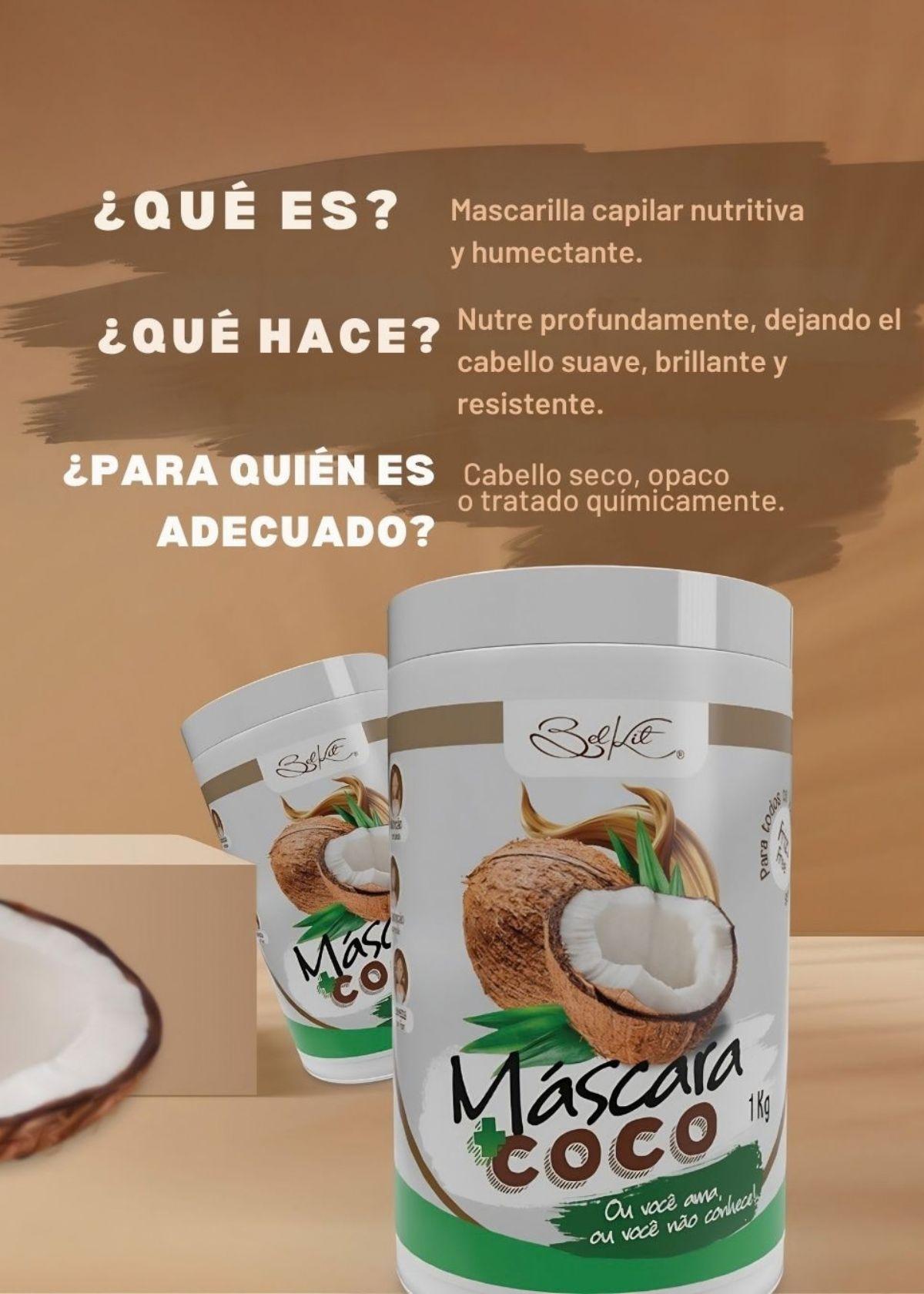 Máscara Capilar Coco Belkit 1 kg Nutrición Ultra Hidratante-3