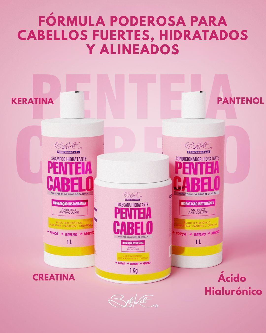 Kit Desenredante Penteia Cabelo Belkit 3pz-1