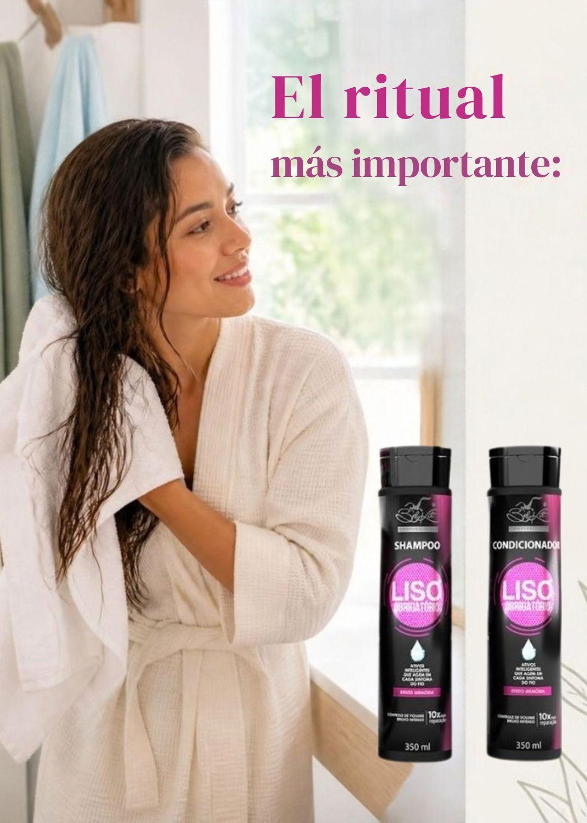 Pack Shampoo y Acondicionador Liso Obrigatório 350ml-4