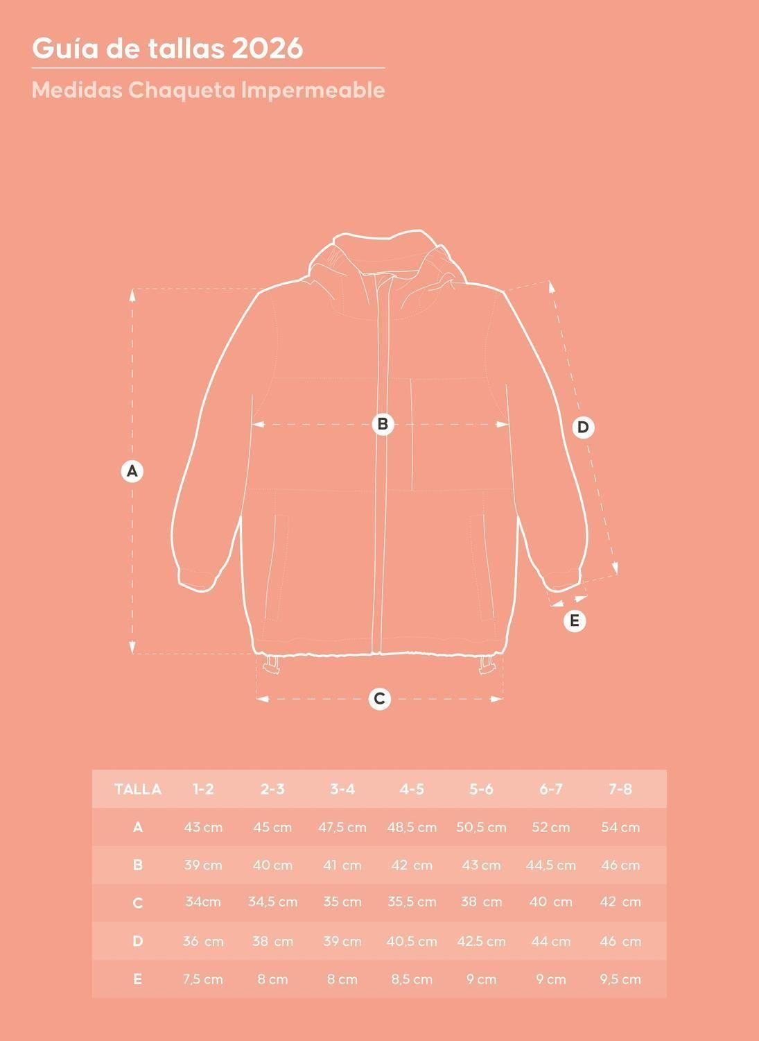 Chaqueta Impermeable para niños y niñas Rosa 2026-5