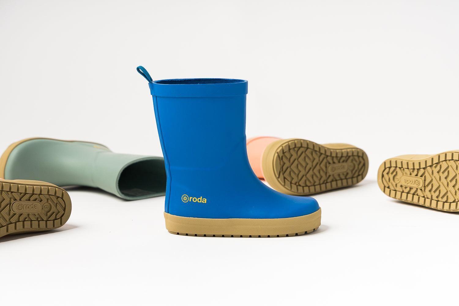 Botas de agua para niños y niñas Roda Azul-3