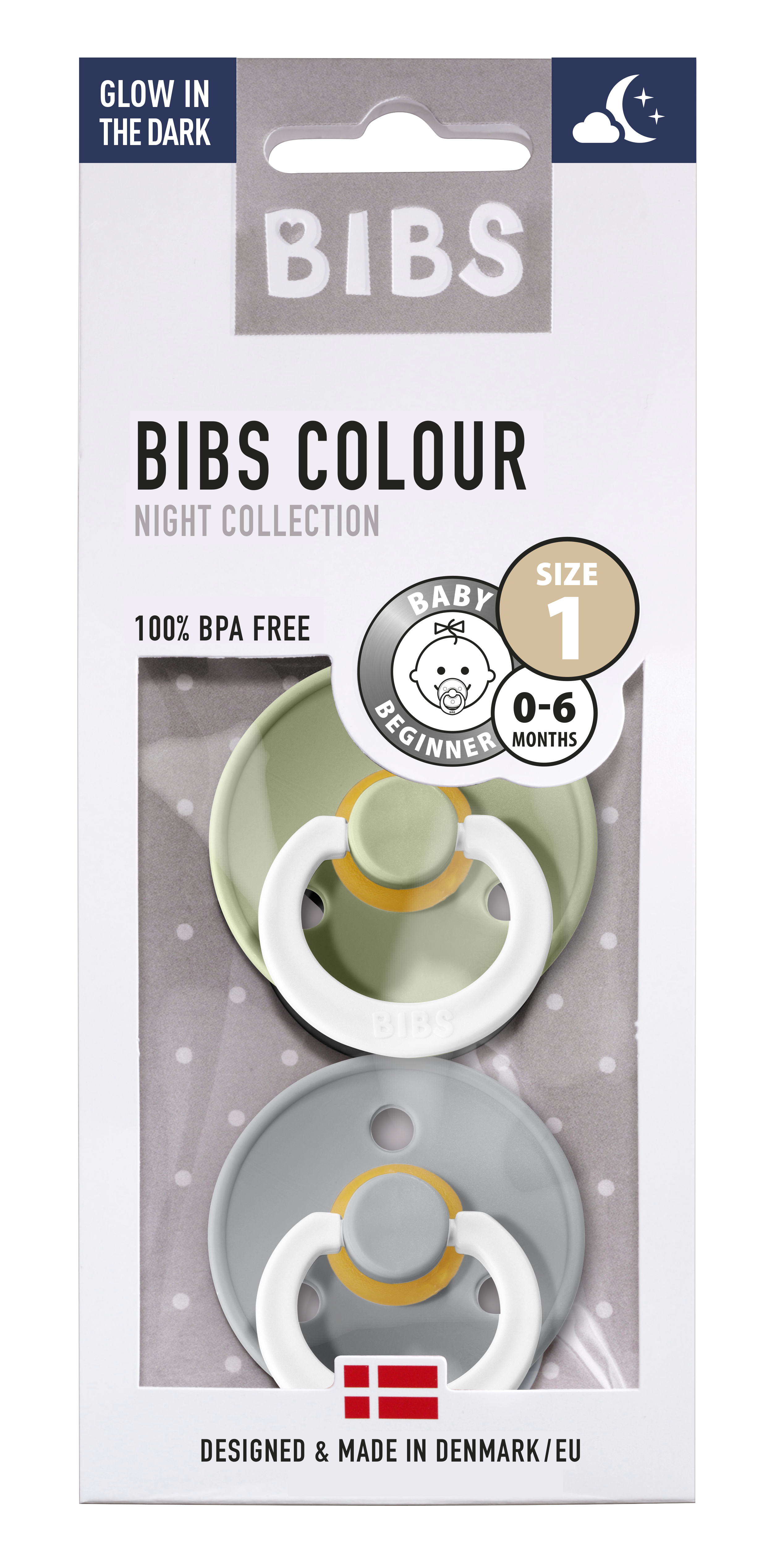 CHUPETE BIBS COLOUR X2 TALLA 1 SAGE NIGHT/CLOUD NIGHT-2