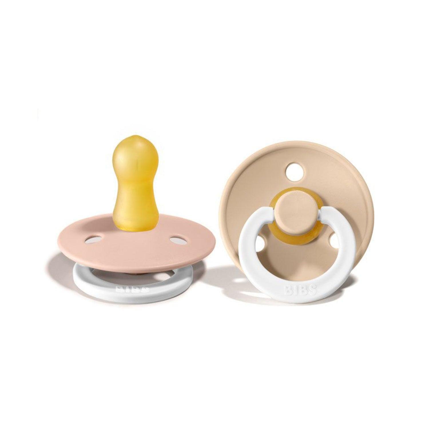 Chupete Bibs Colour Redondo X2 | Talla 3 (18+ meses) Blush & Ivory Glow Night-0
