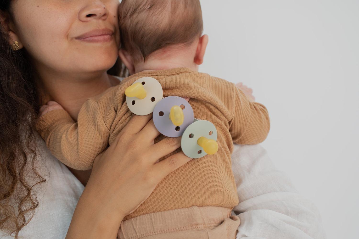 Chupete Bibs Colour Redondo X2 | Talla 3 (18+ meses) Blush & Ivory Glow Night-3