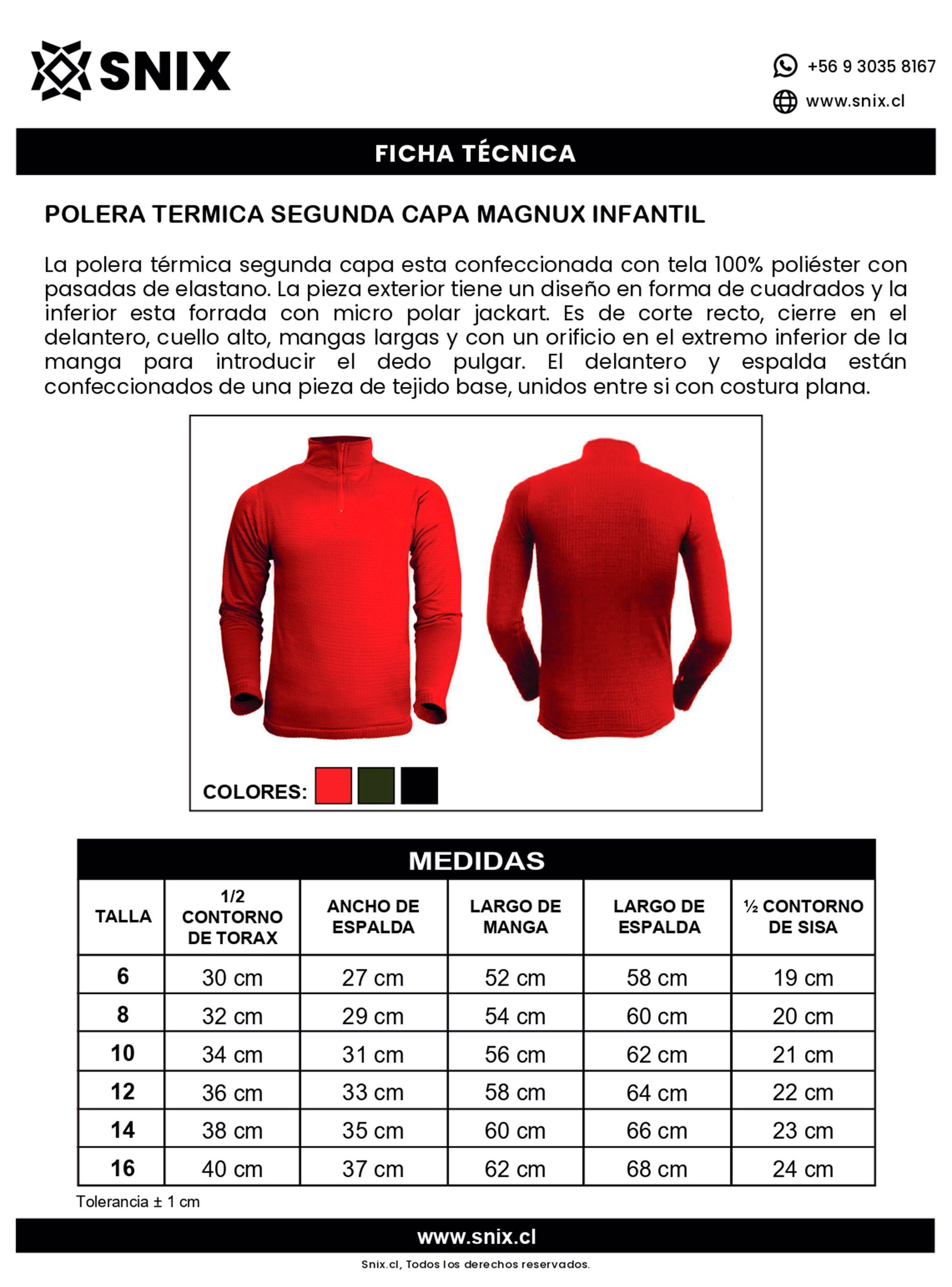 Polera Segunda Capa Infantil Snix-2