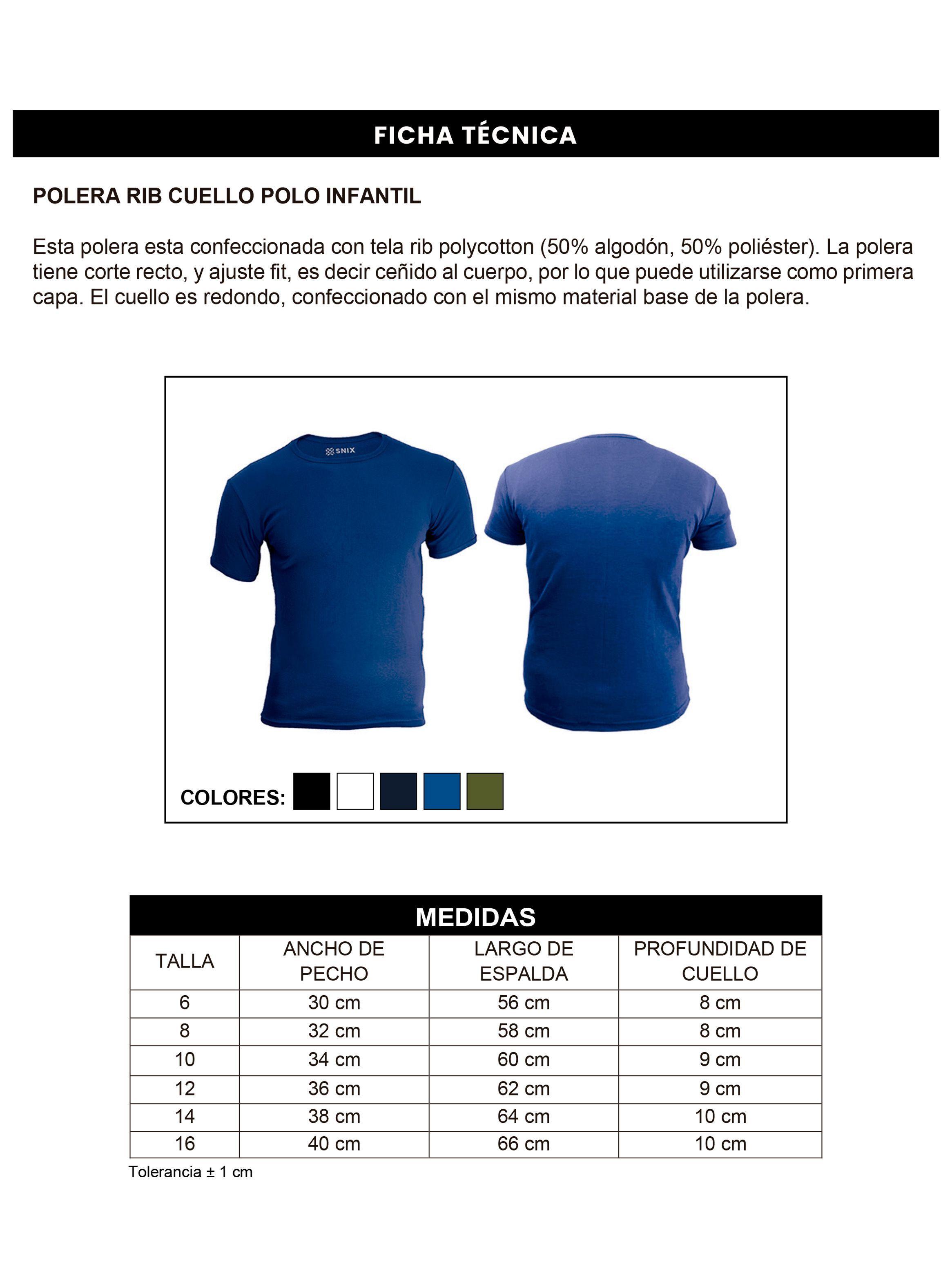 Polera Rib Cuello Polo Infantil Snix-2