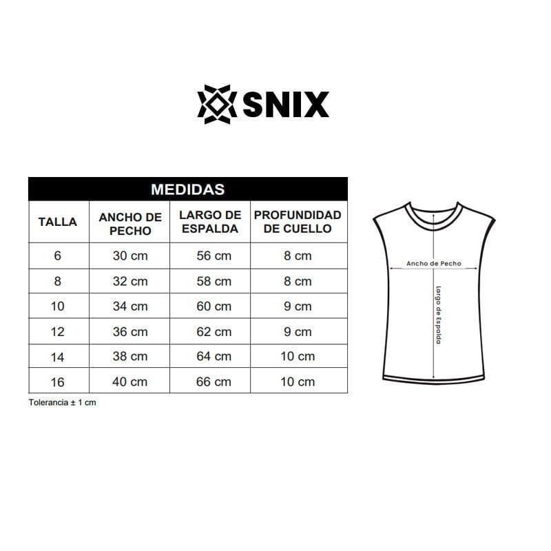 Camiseta Rib Infantil Sin Manga Snix-2