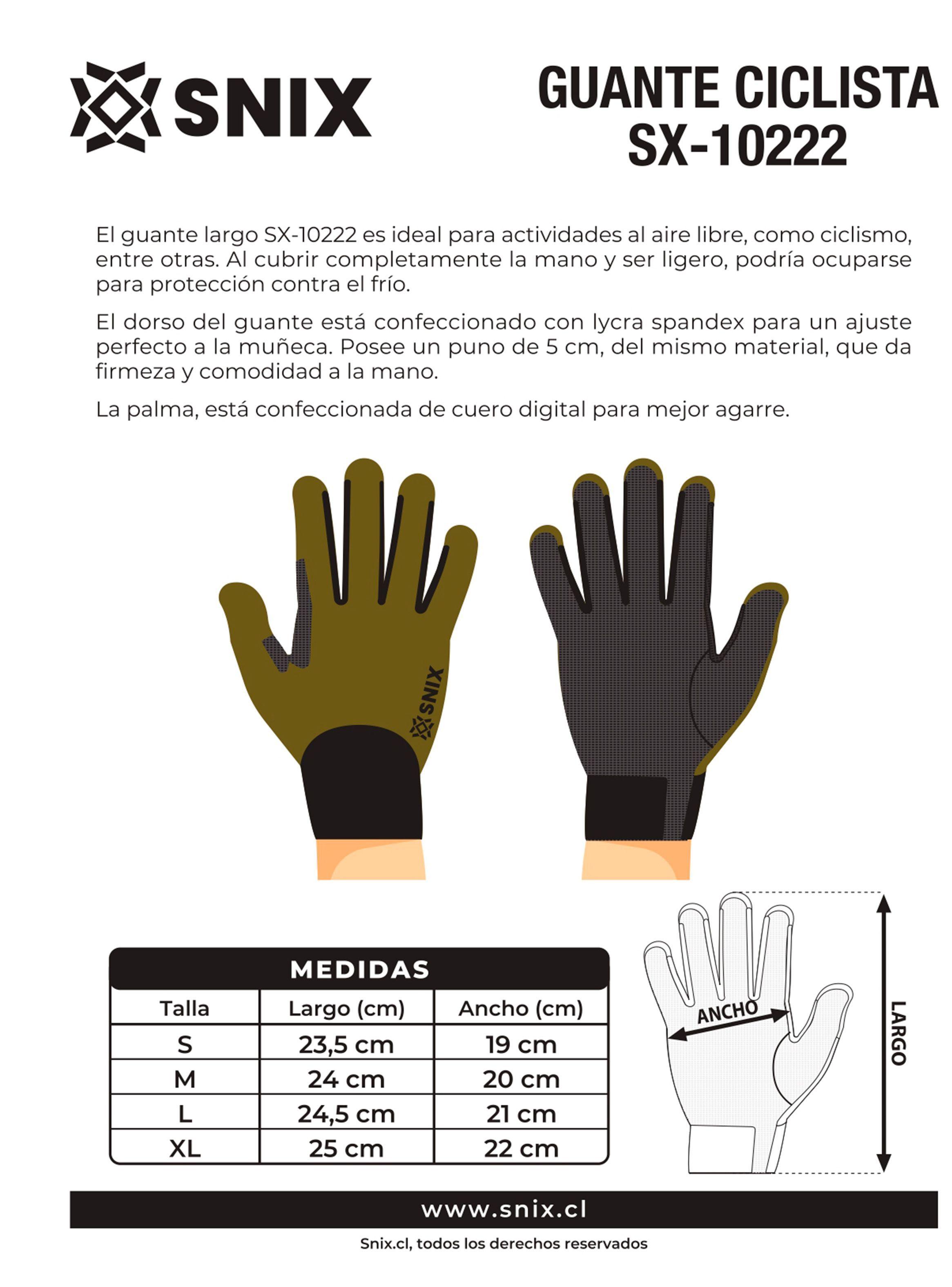 Guante Largo Ciclista SX-10222 Snix-2